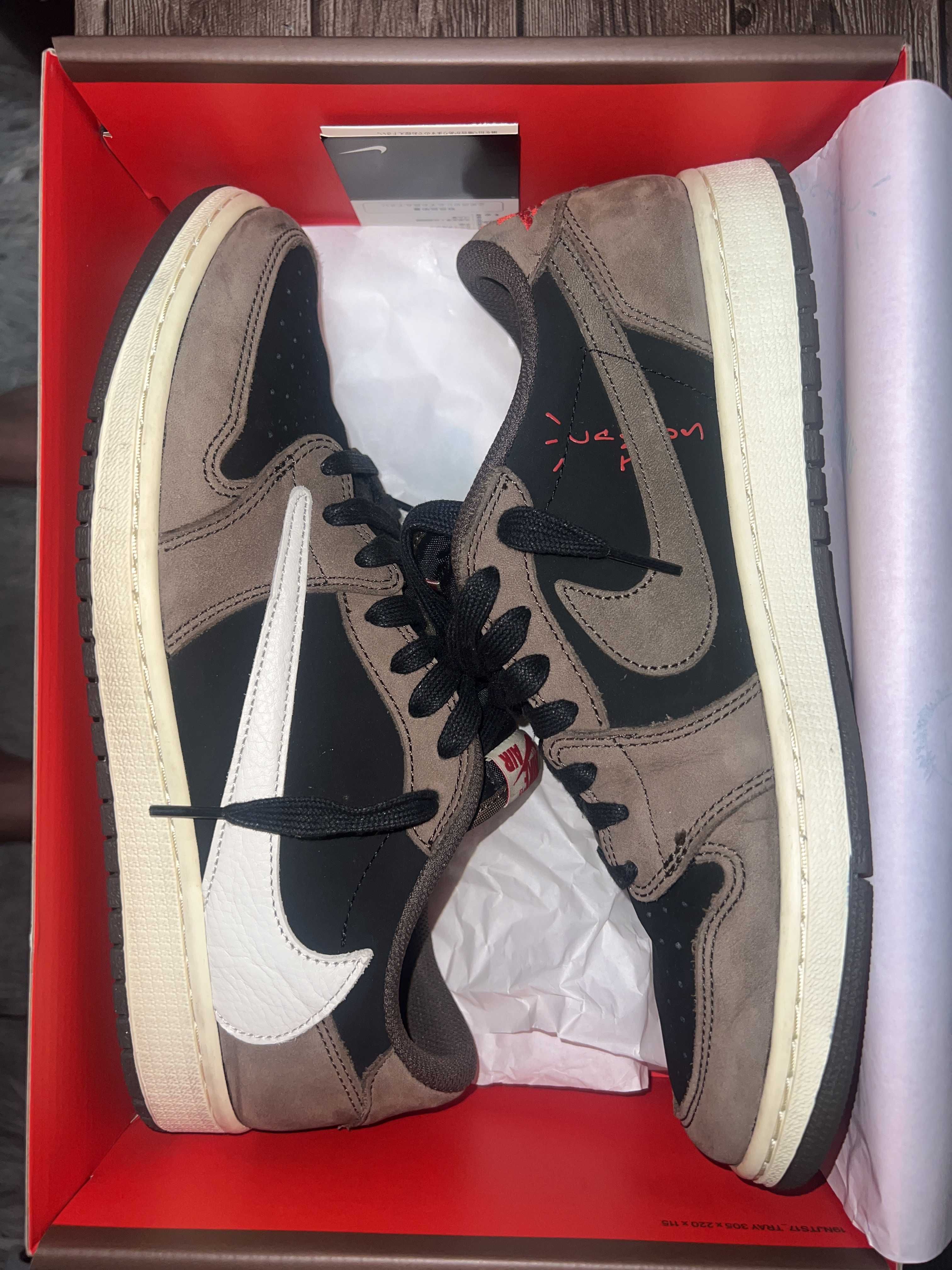 Travis Scott × Nike Air Jordan 1 Low OG SP-T "Black/Dark Mocha"