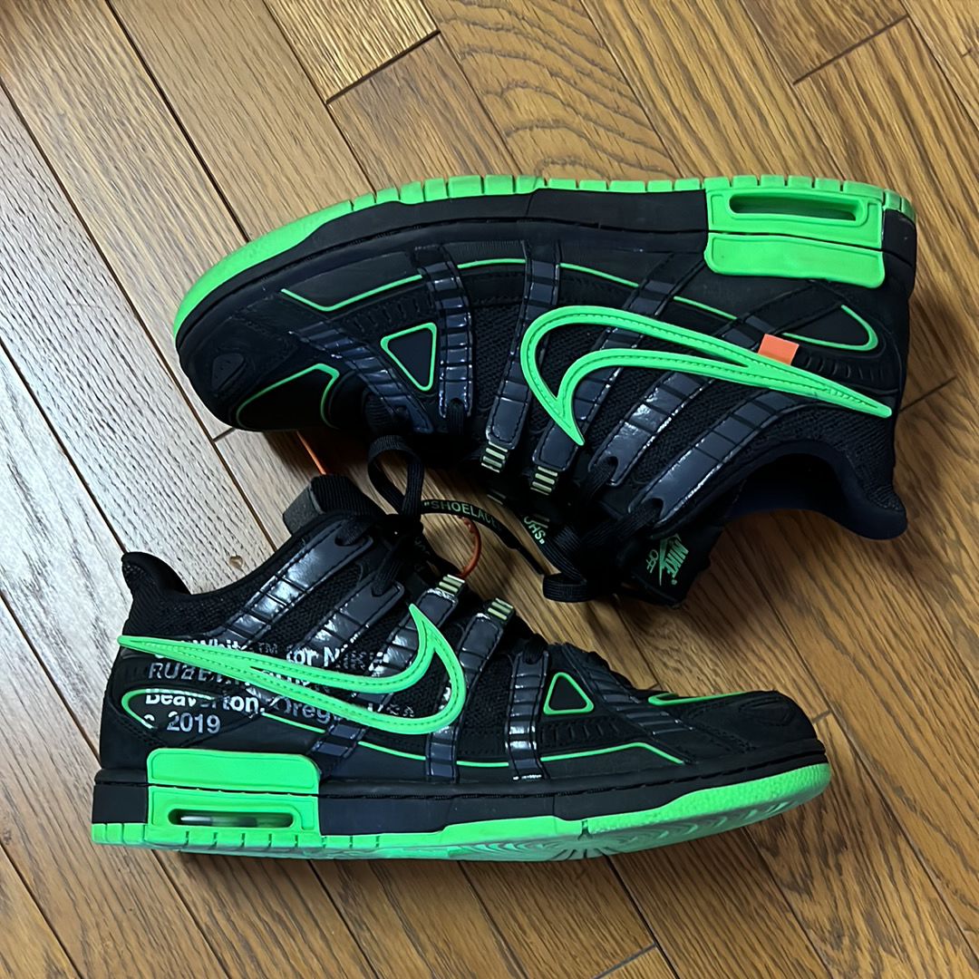 Off-White × Nike Air Rubber Dunk "Black/Green Strike"