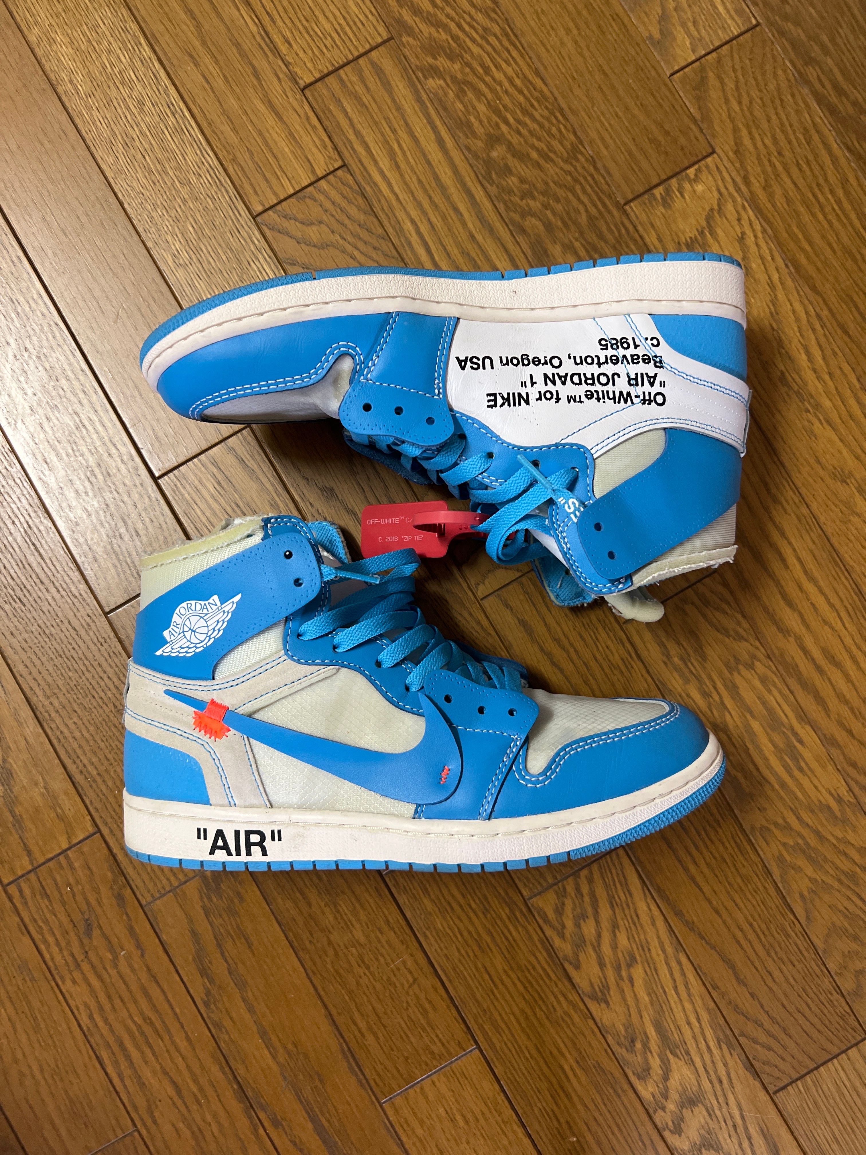 Off-White × Nike Air Jordan 1 High UNC "White/Dark Powder Blue"