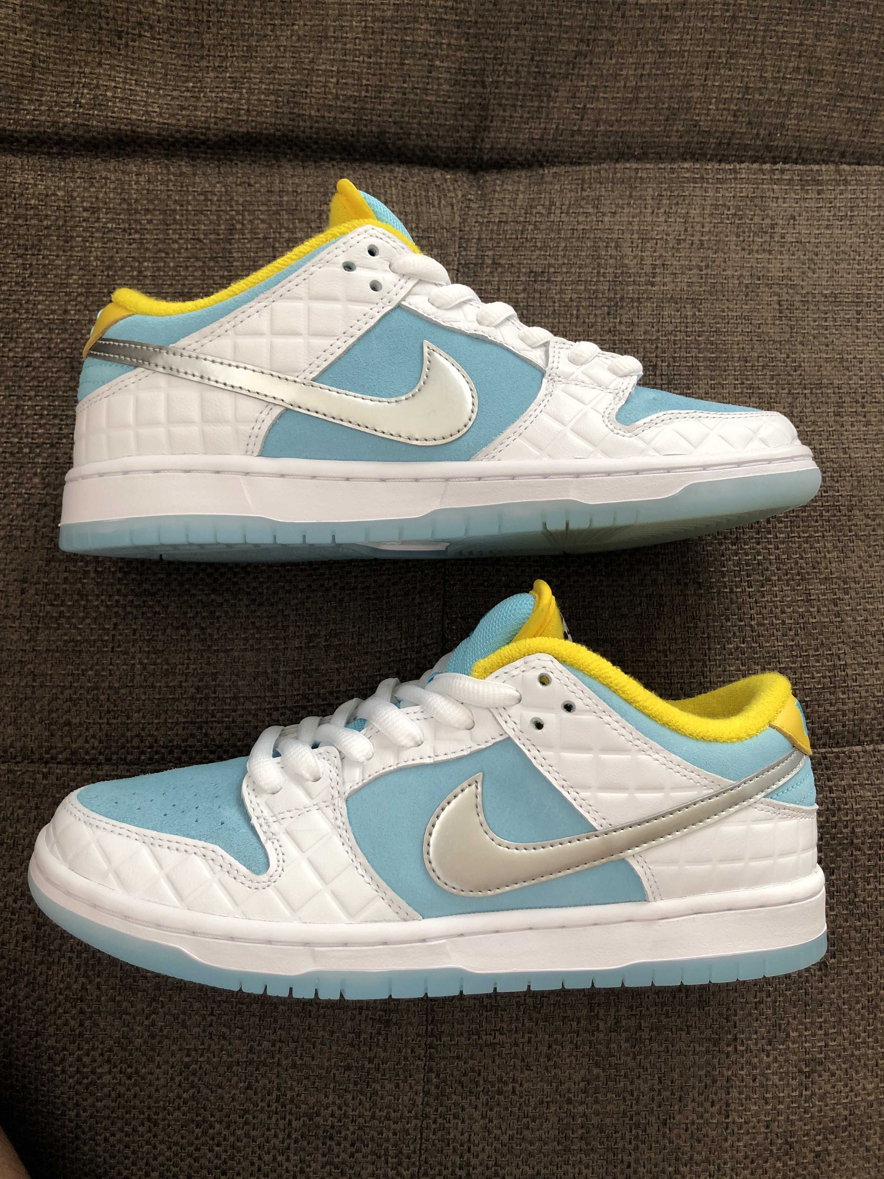 FTC × Nike SB Dunk Low "White/Blue"