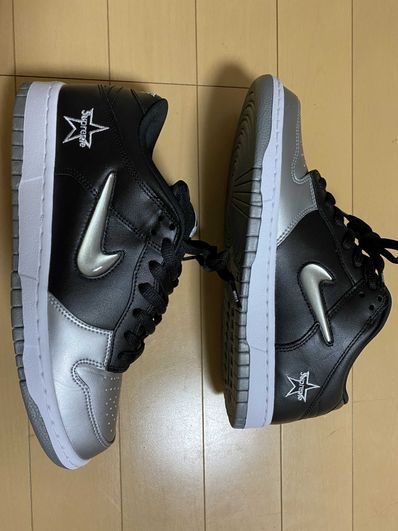 Supreme × Nike Dunk Low "Metallic Silver/Black"