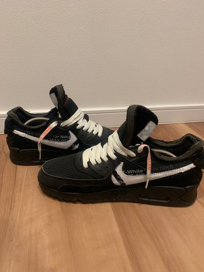 Off-White × Nike Air Max 90 "Black/Black-Cone-White"