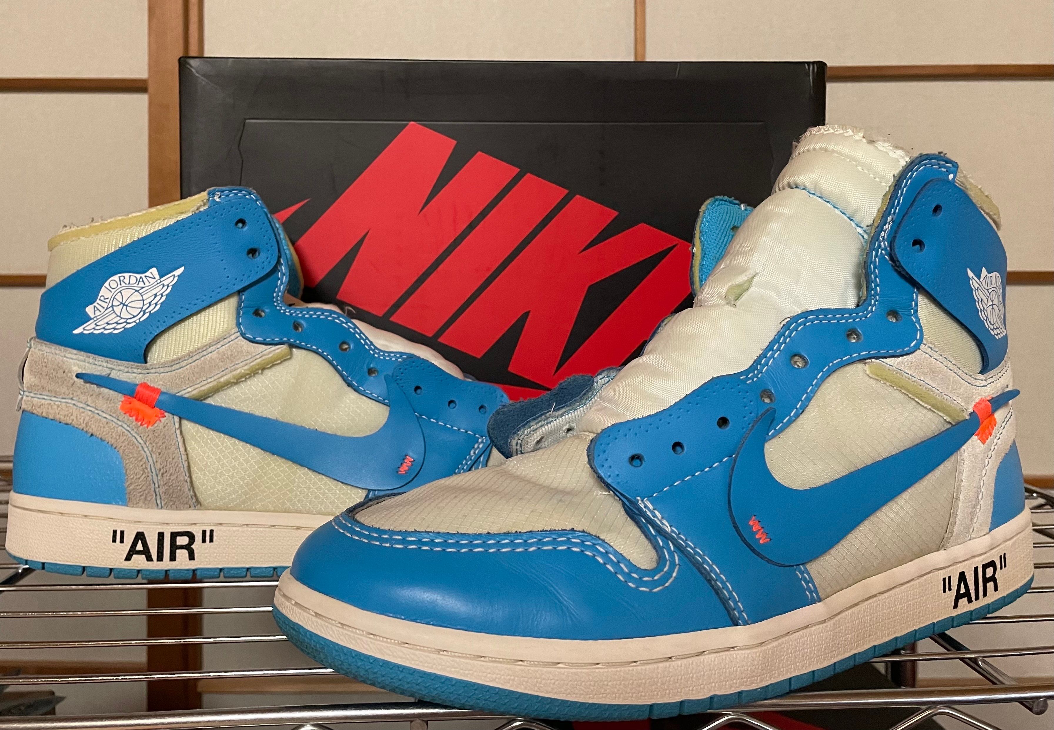 Off-White × Nike Air Jordan 1 High UNC "White/Dark Powder Blue"