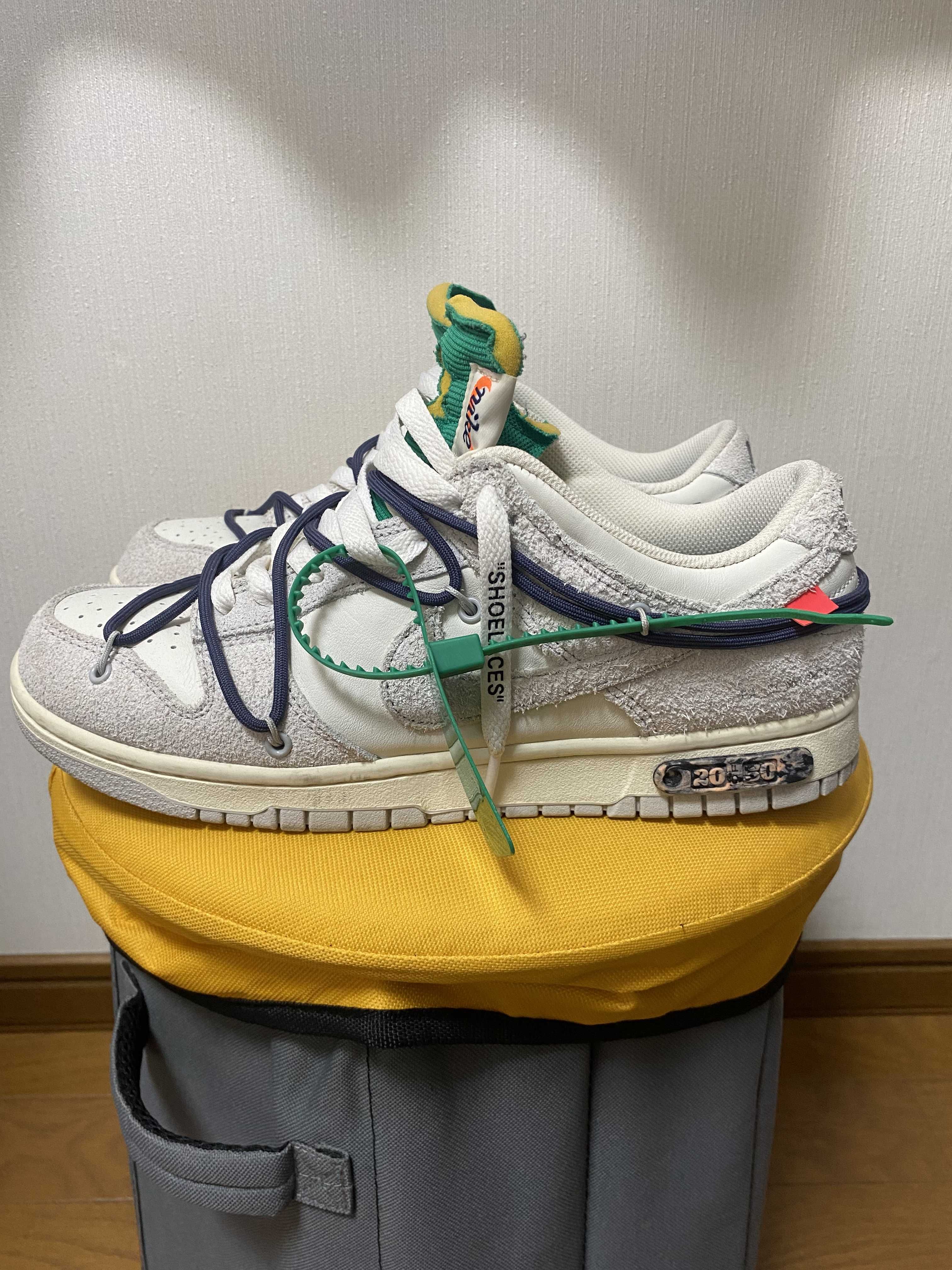 Off-White × Nike Dunk Low "Sail/Neutral Grey/Gridiron"