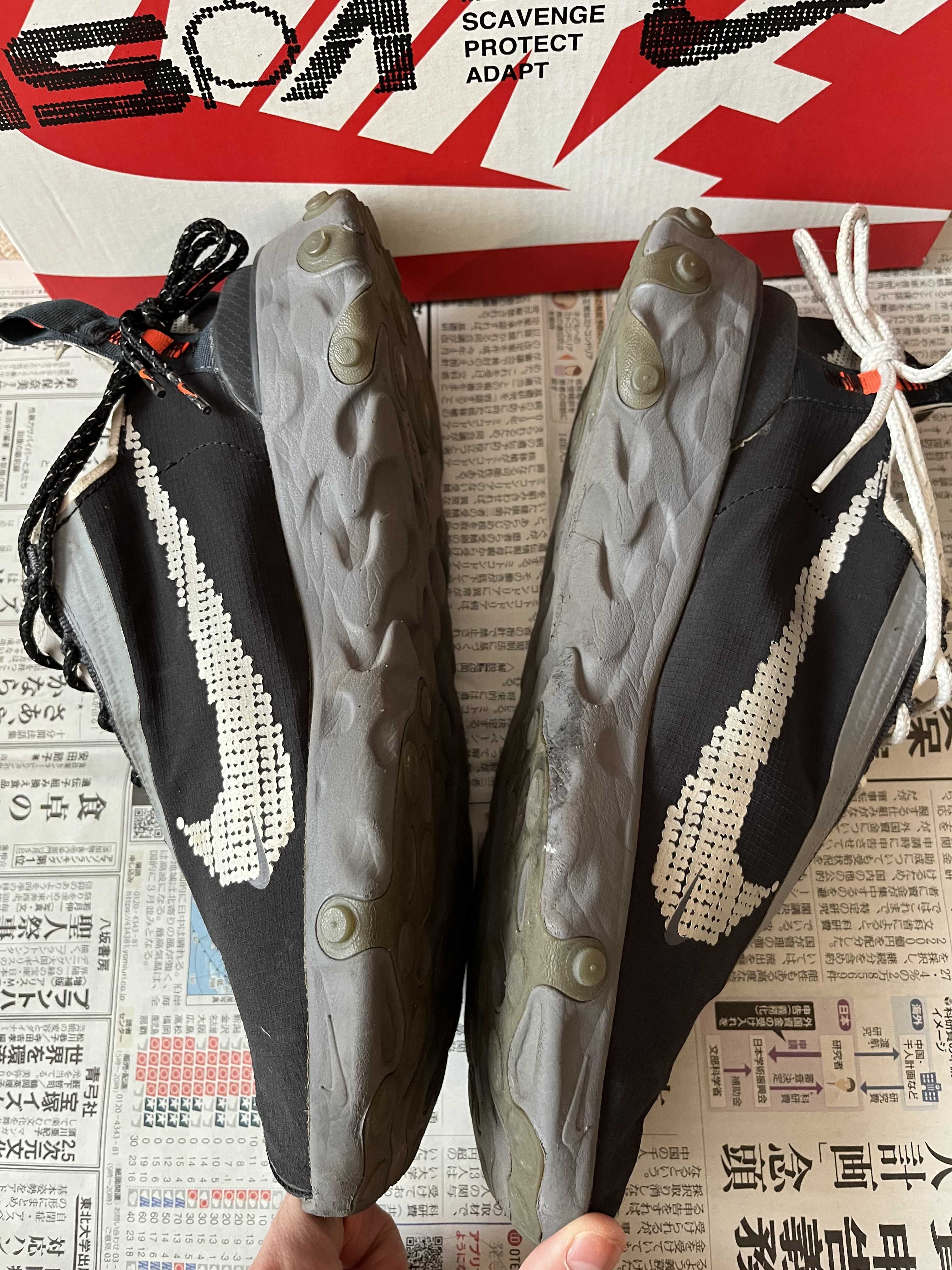 NIKE REACT RUNNNER WR ISPA "BLACK/METALLIC SILVER"