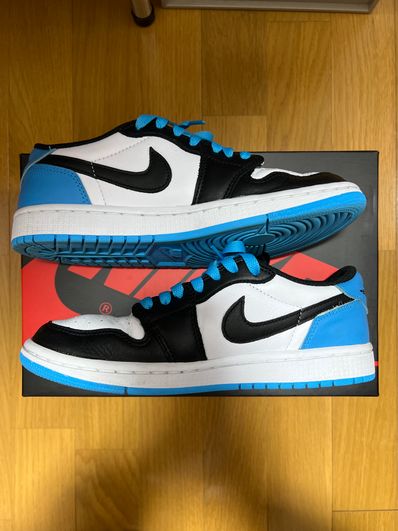 Nike Women's Air Jordan 1 Low OG "Black and Dark Powder Blue/UNC"