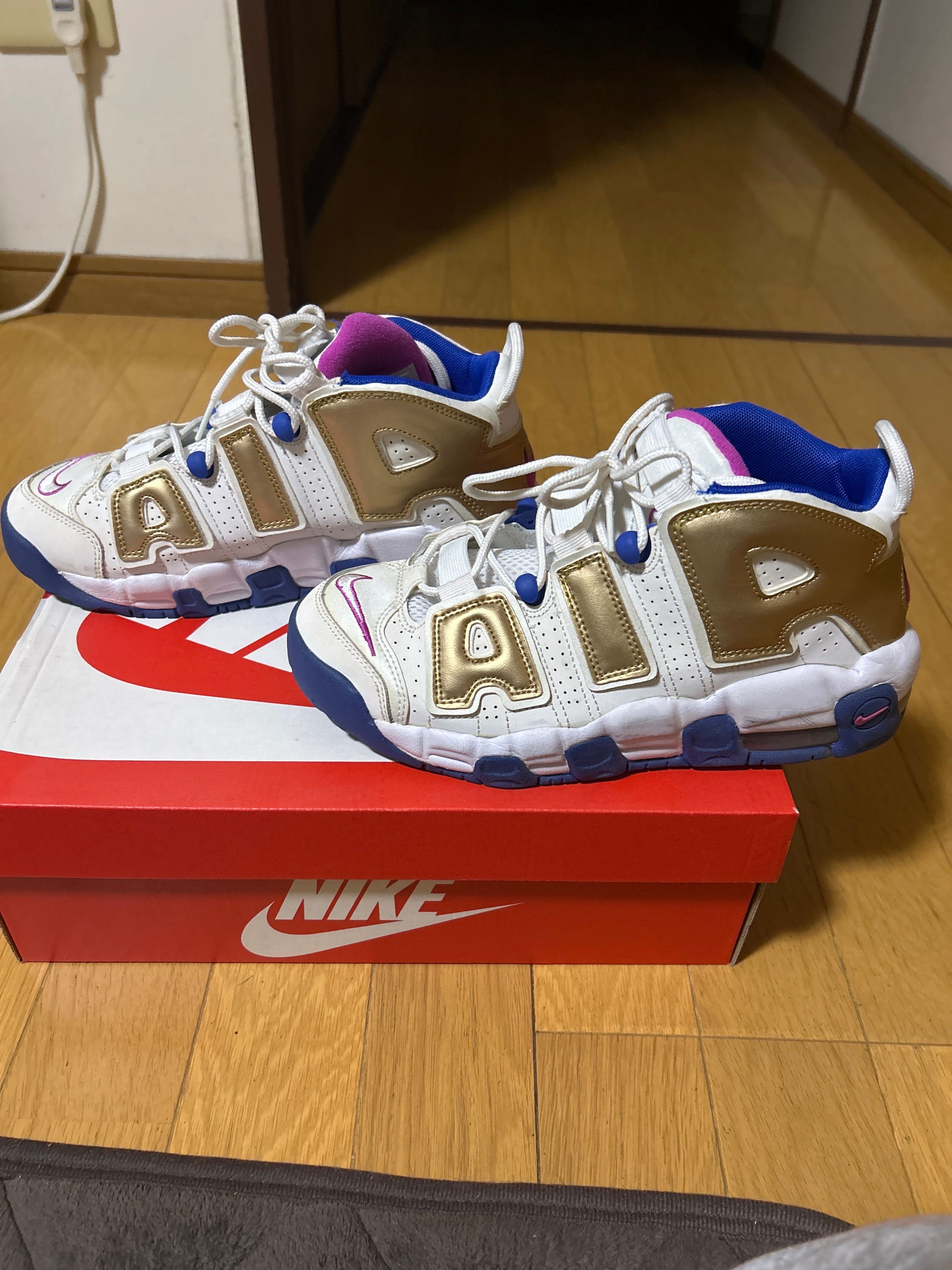 Nike GS Air More Uptempo "White/Gold/Blue"