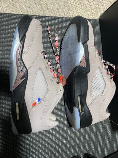 Paris Saint-Germain (PSG) × Nike Air Jordan 5 Retro Low "Pumice/Game Royal-Black-Plum Eclipse"