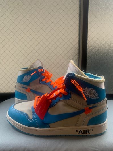 Off-White × Nike Air Jordan 1 High UNC "White/Dark Powder Blue"