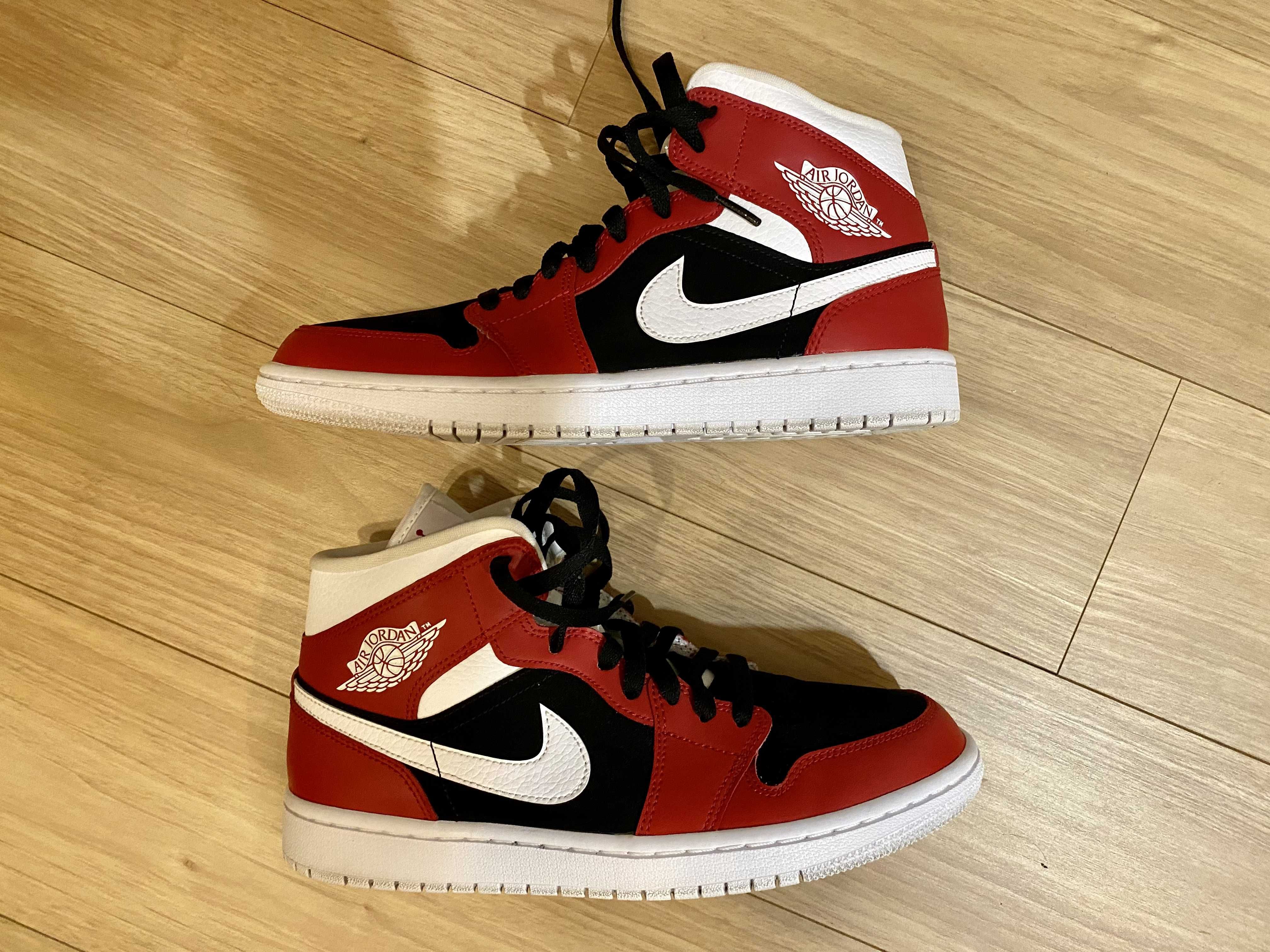 NIKE Women's AIR JORDAN 1 MID "GYM RED / BLACK /WHITE"