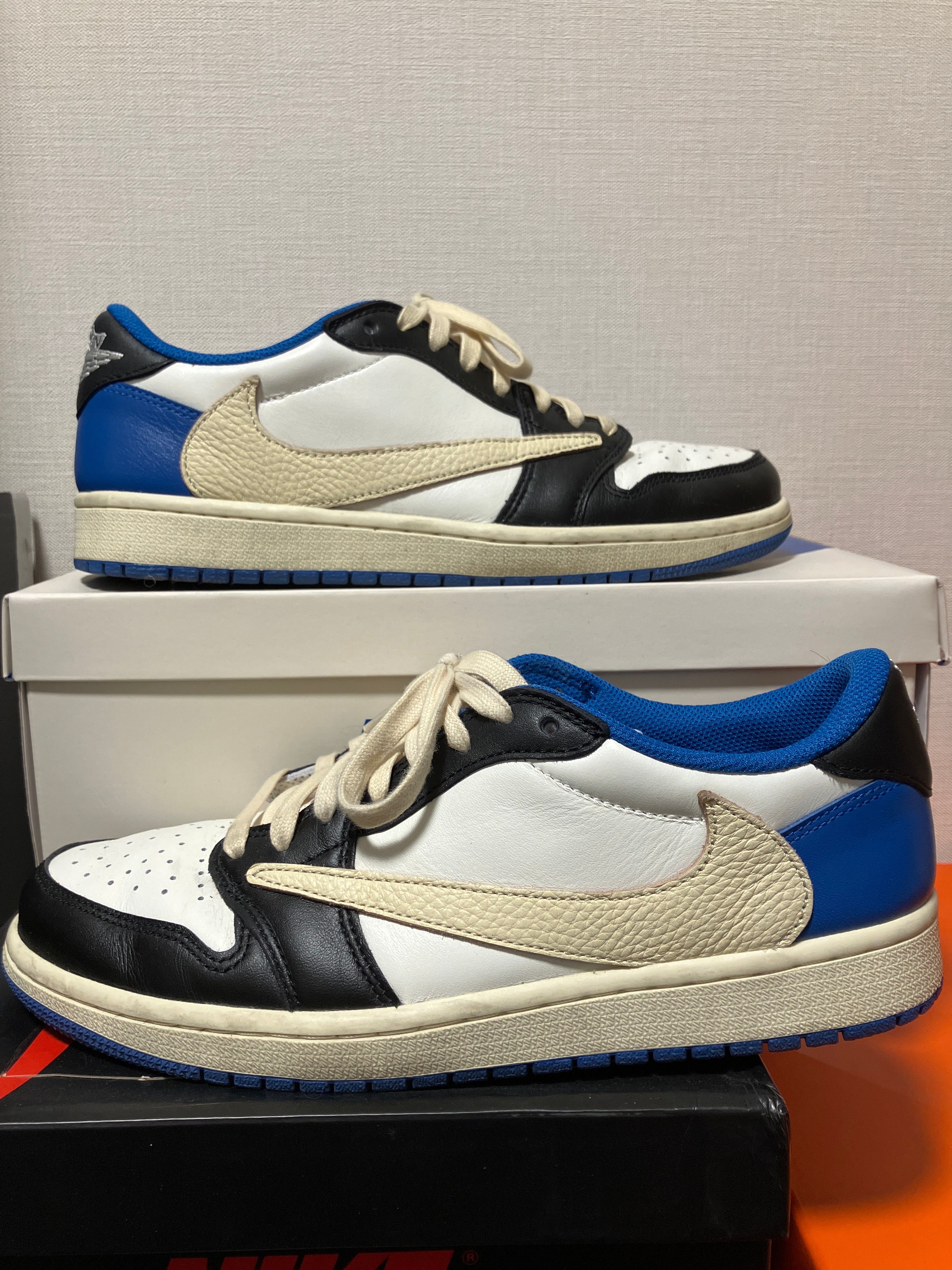 Travis Scott × fragment design × Nike Air Jordan 1 Low OG SP "Military Blue"