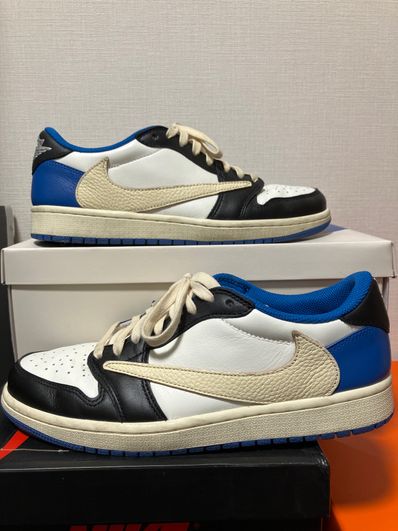 Travis Scott × fragment design × Nike Air Jordan 1 Low OG SP "Military Blue"