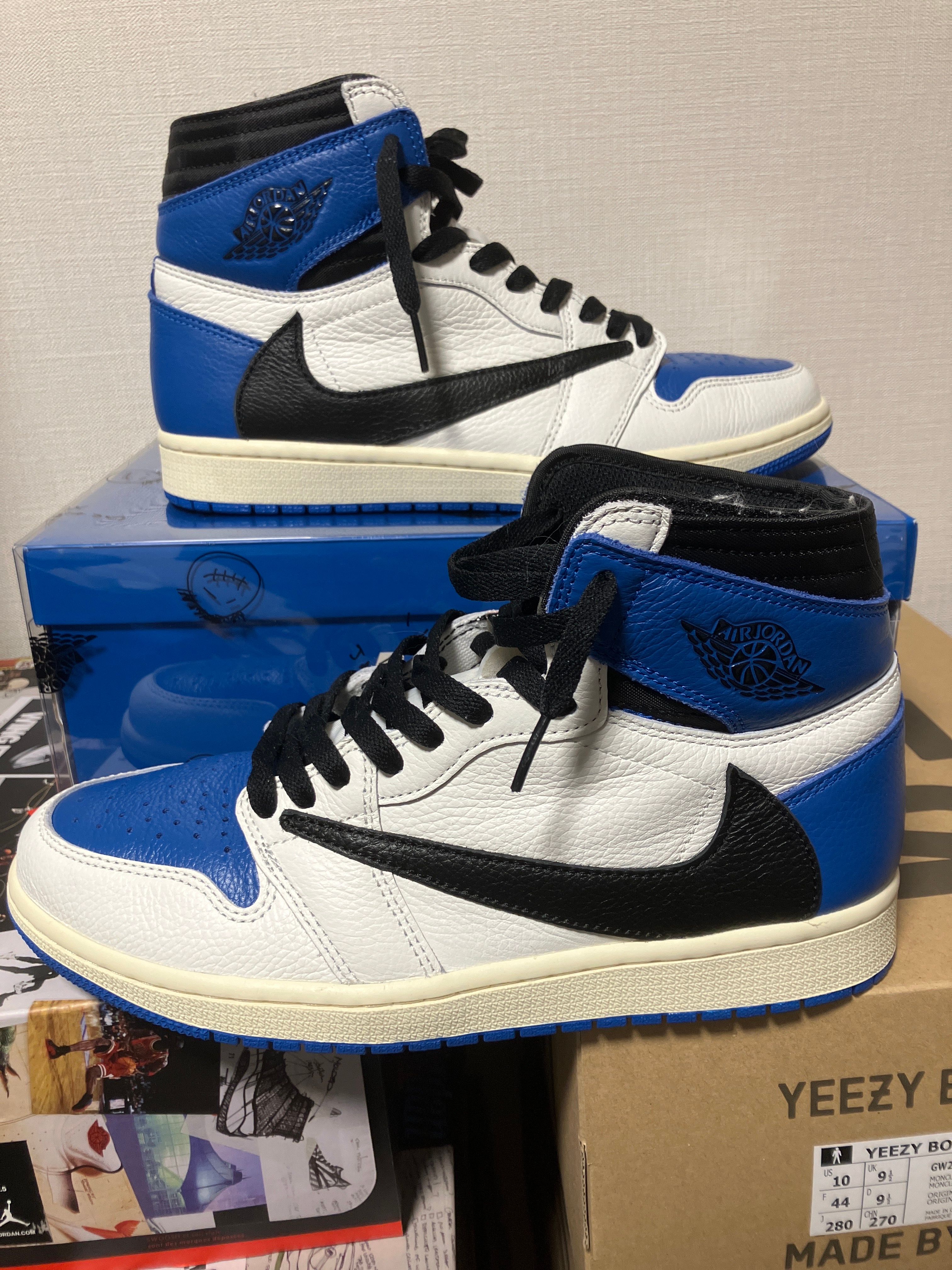 Travis Scott × fragment design × Nike Air Jordan 1 Retro High OG SP "Military Blue"