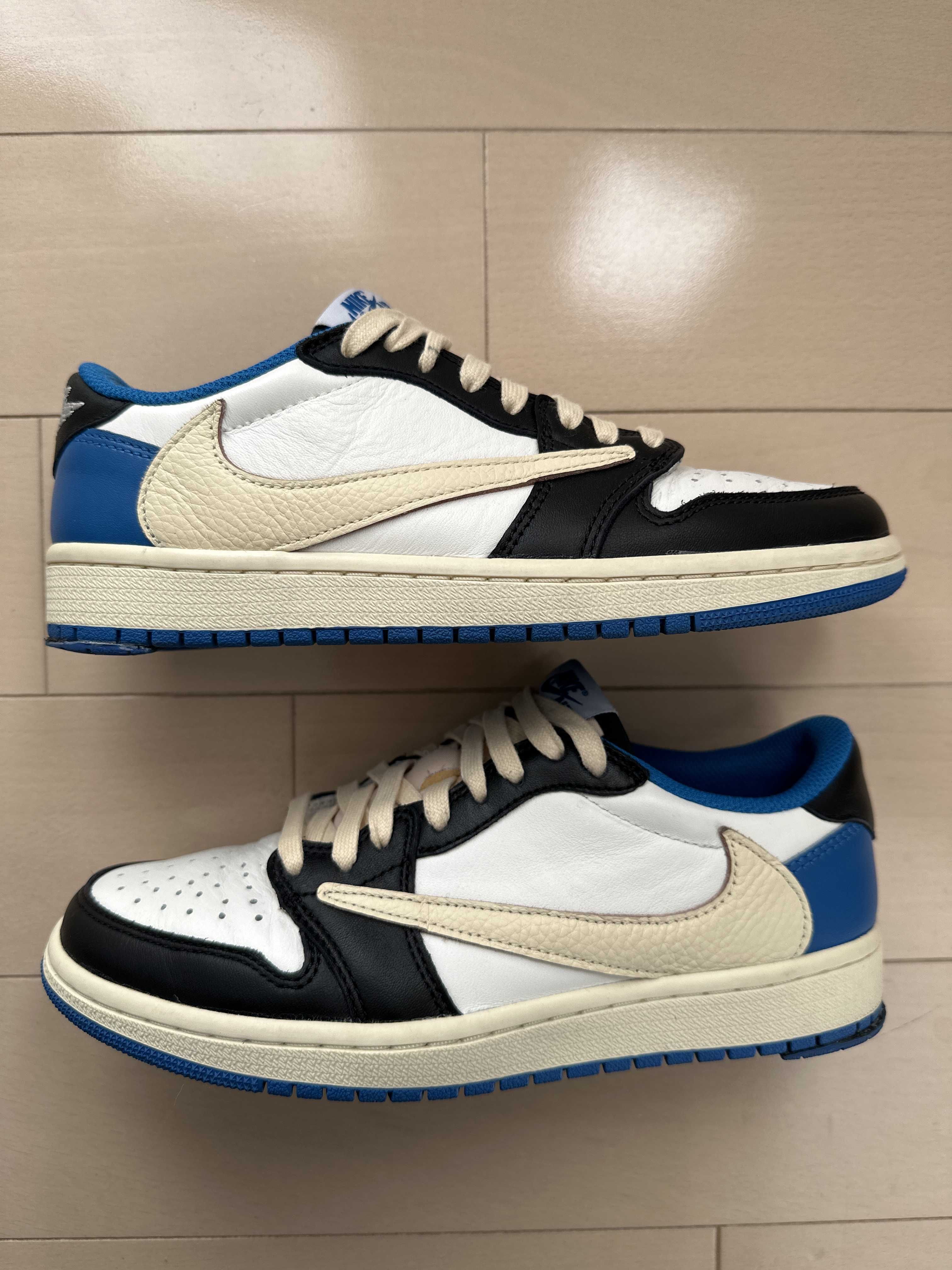 Travis Scott × fragment design × Nike Air Jordan 1 Low OG SP "Military Blue"