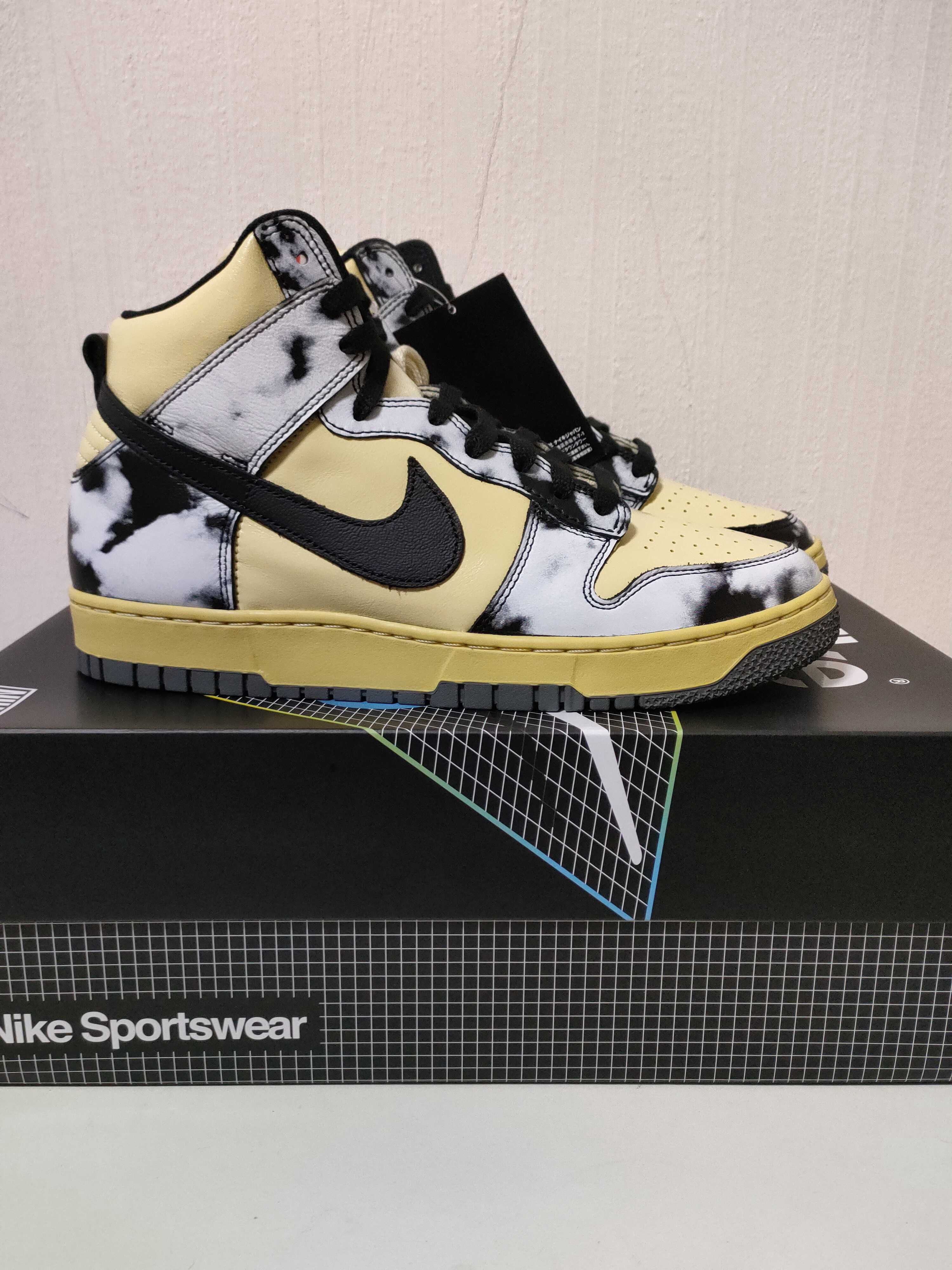 Nike Dunk High "Black Acid Wash"