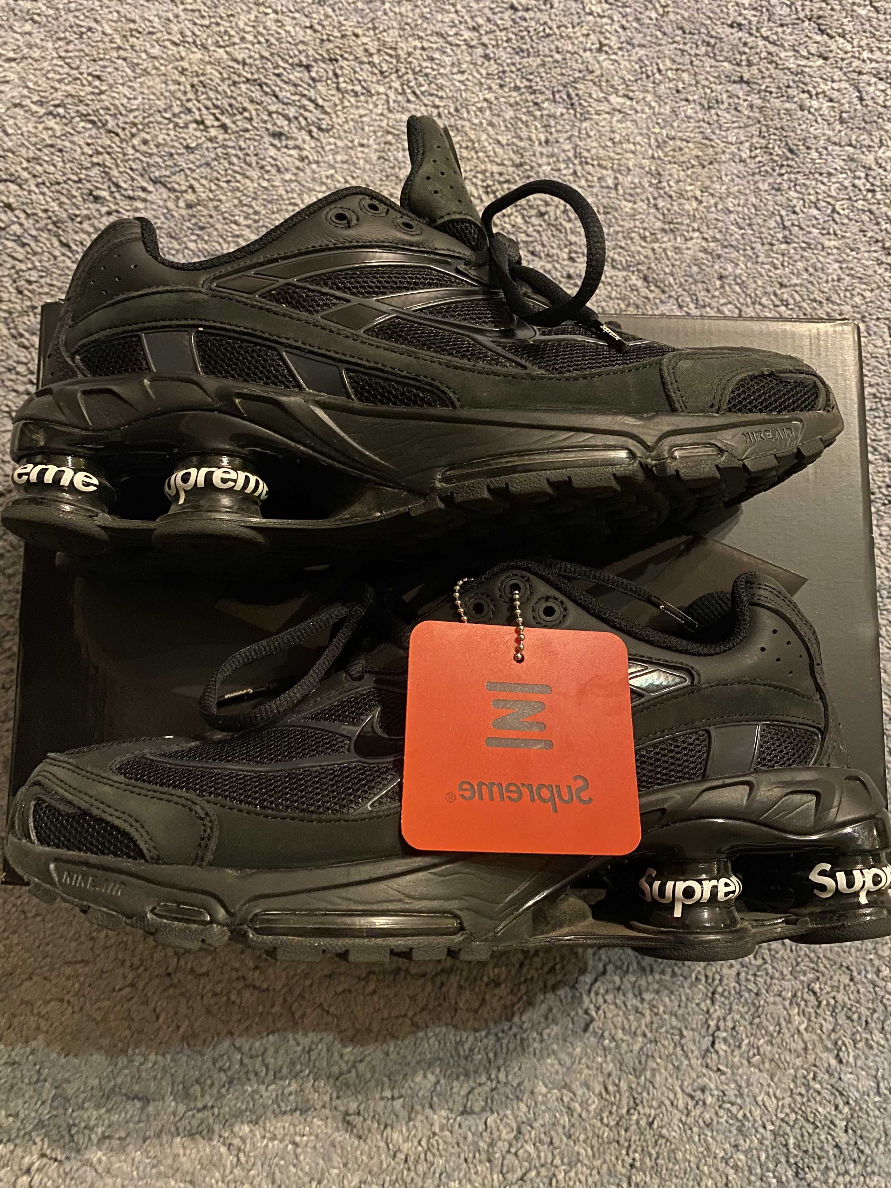 Supreme × Nike Shox Ride 2 "Black/Black-White"