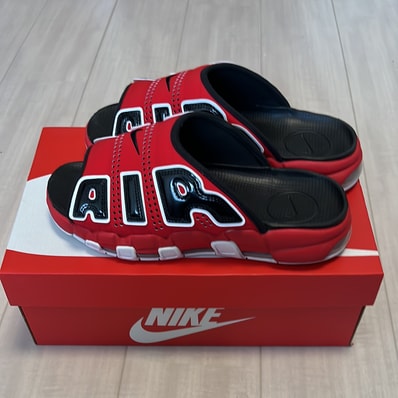 Nike Air More Uptempo Slide "University Red/Black" (FJ6035-600/FJ6036-600)