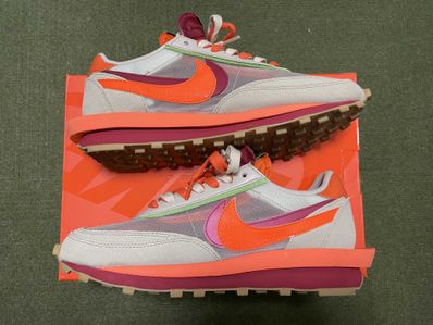 CLOT × Sacai × Nike LD Waffle "Orange Blaze"