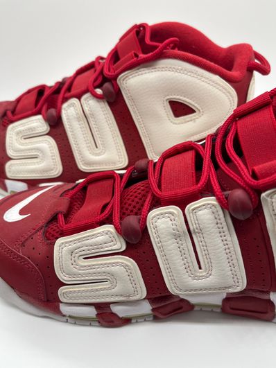 Supreme × Nike Air More Uptempo "White/Red"