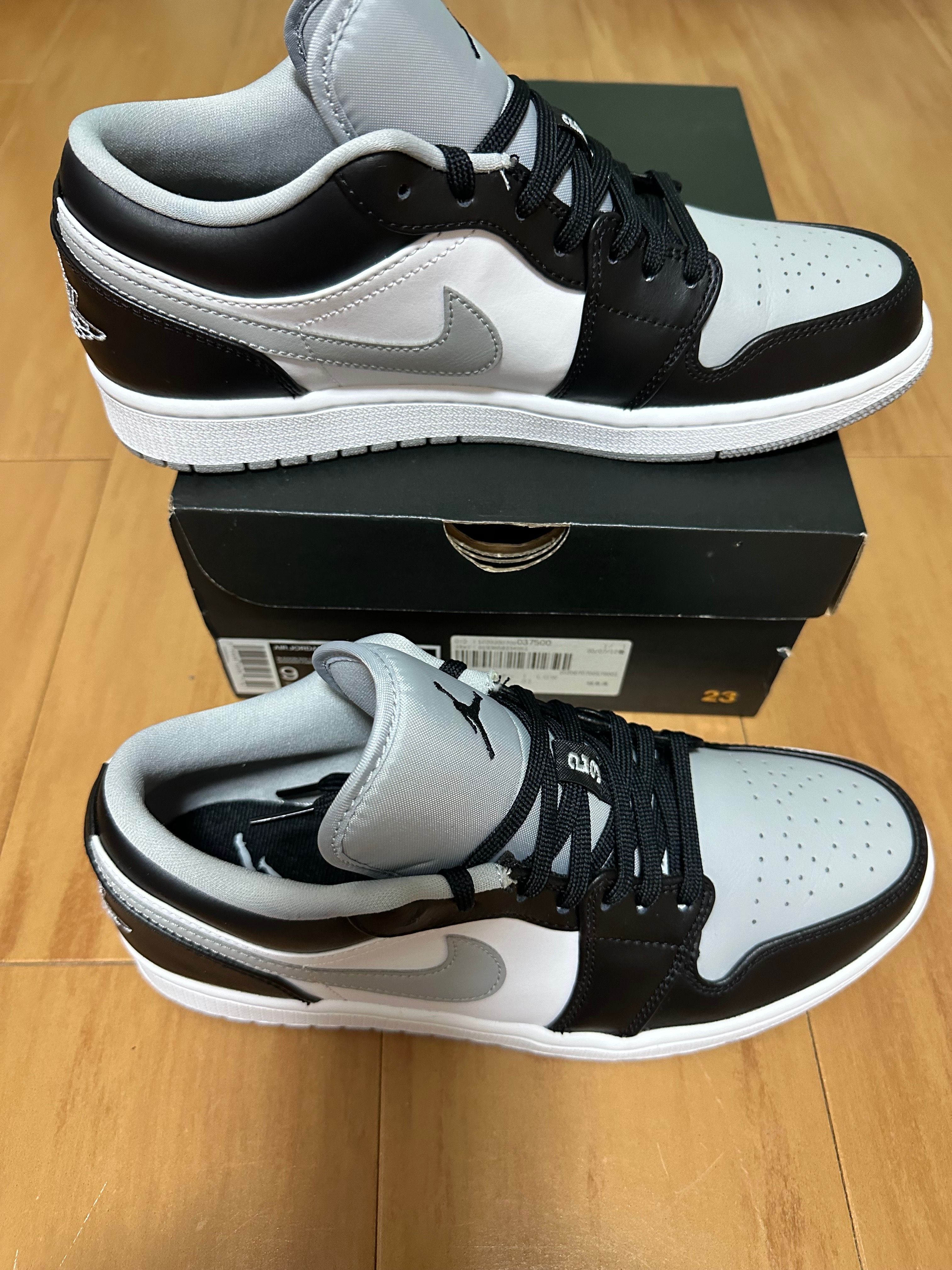 NIKE AIR JORDAN 1 LOW "BLACK/LIGHT SMOKE GREY"