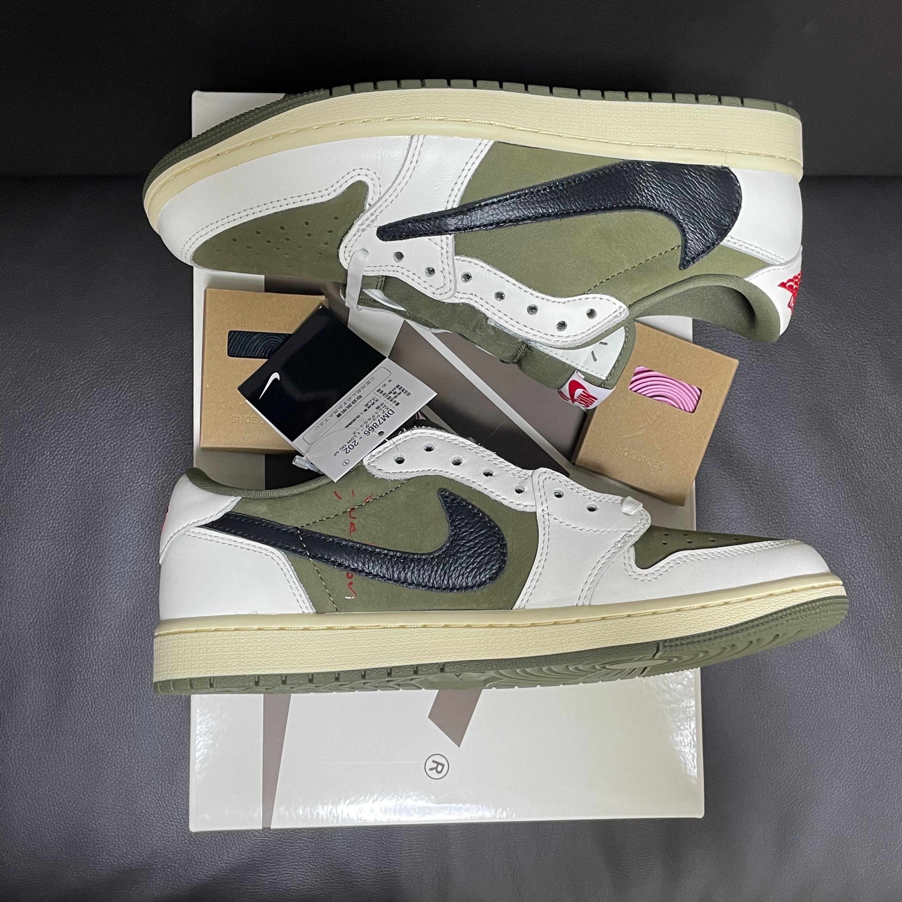 Travis Scott × Nike Air Jordan 1 Low OG SP "Reverse Olive"