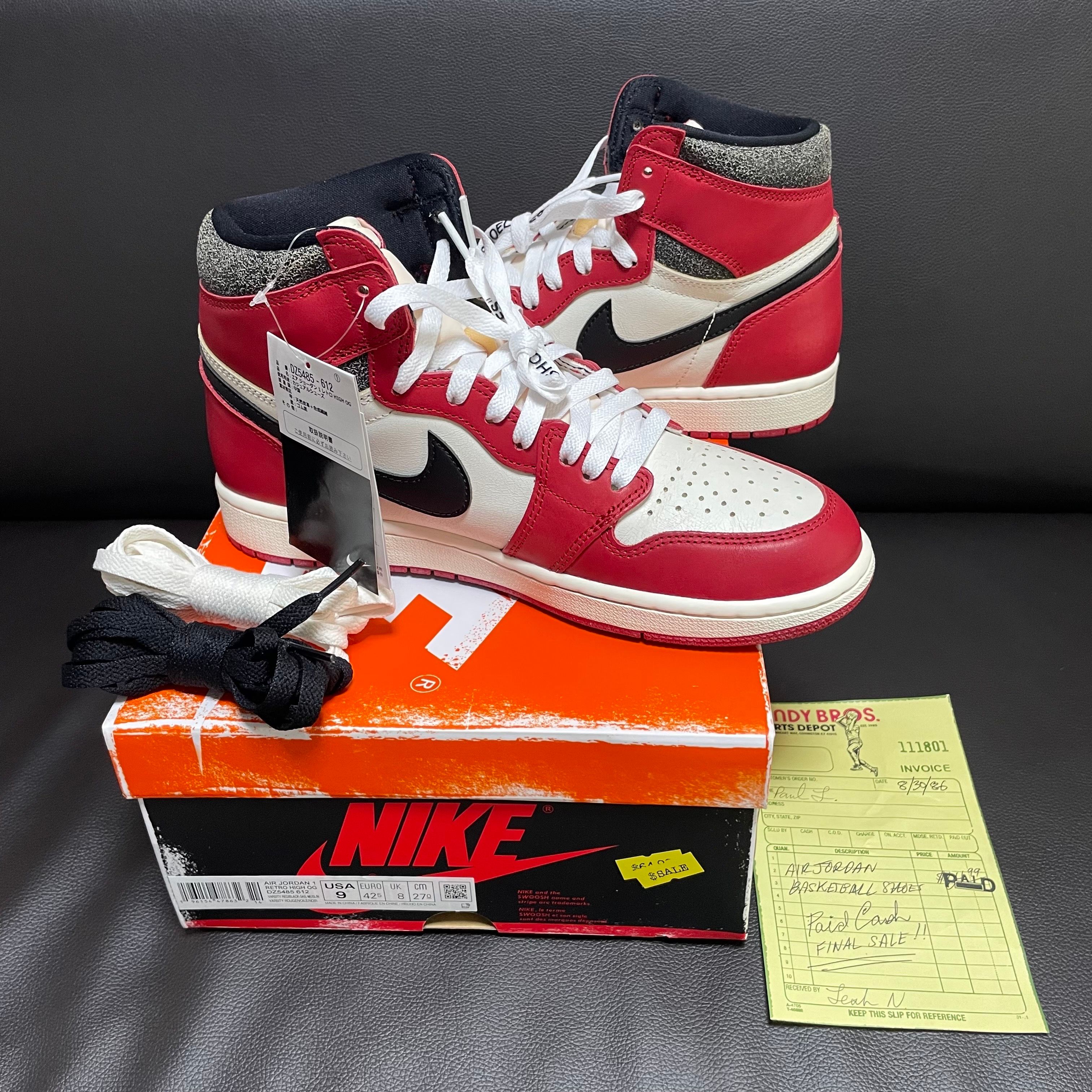 Nike Air Jordan 1 High OG "Lost & Found/Chicago"