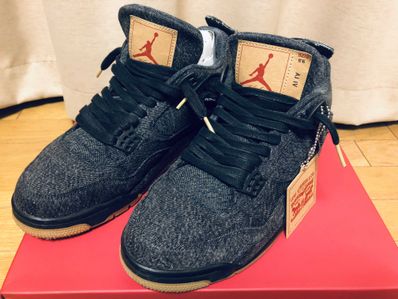 Nike × Levi's Air Jordan 4 "Black Denim" (Tag: LEVIS®)