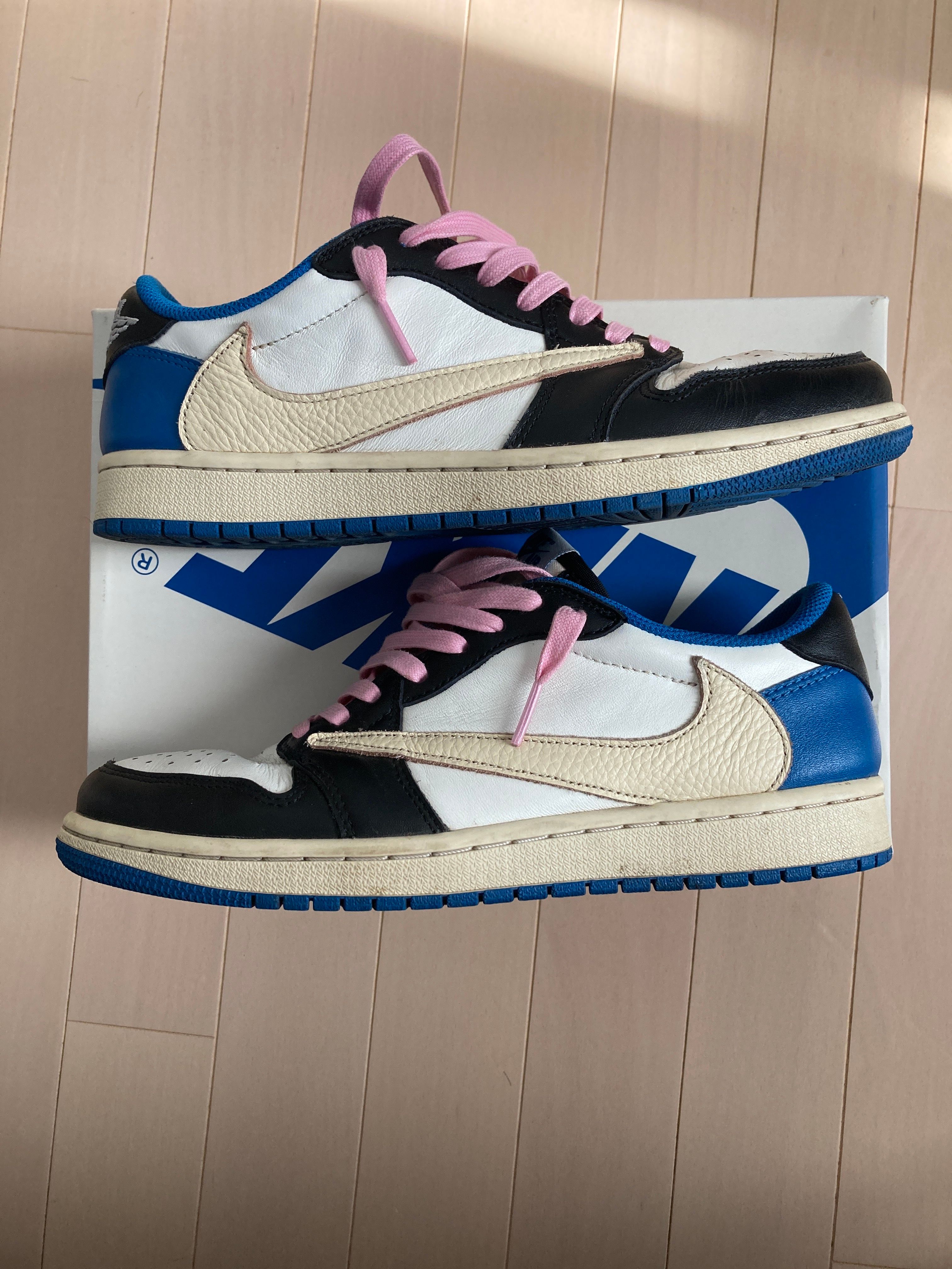 Travis Scott × fragment design × Nike Air Jordan 1 Low OG SP "Military Blue"