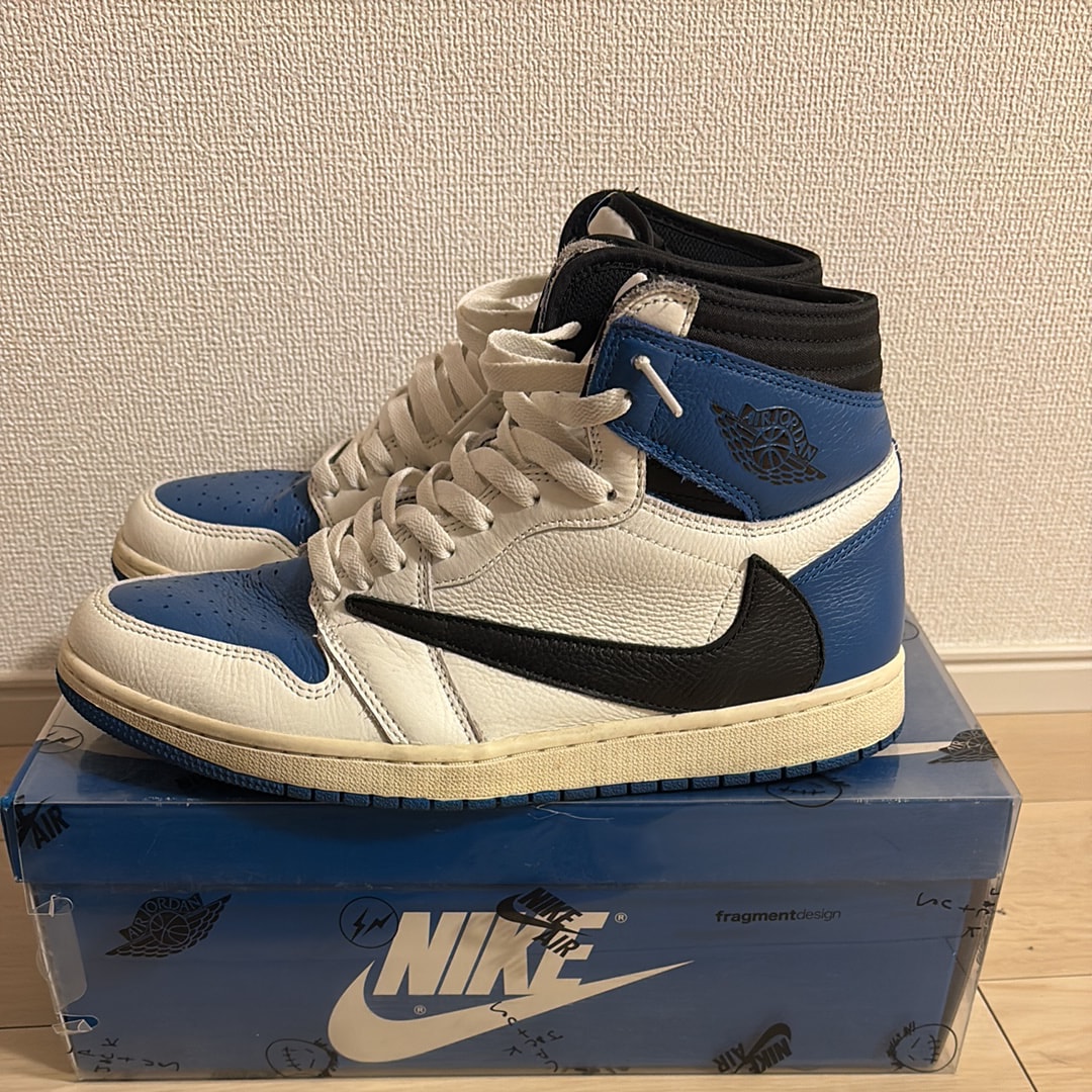 Travis Scott × fragment design × Nike Air Jordan 1 Retro High OG SP "Military Blue"