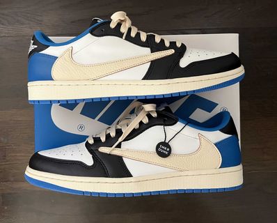 Travis Scott × fragment design × Nike Air Jordan 1 Low OG SP "Military Blue"