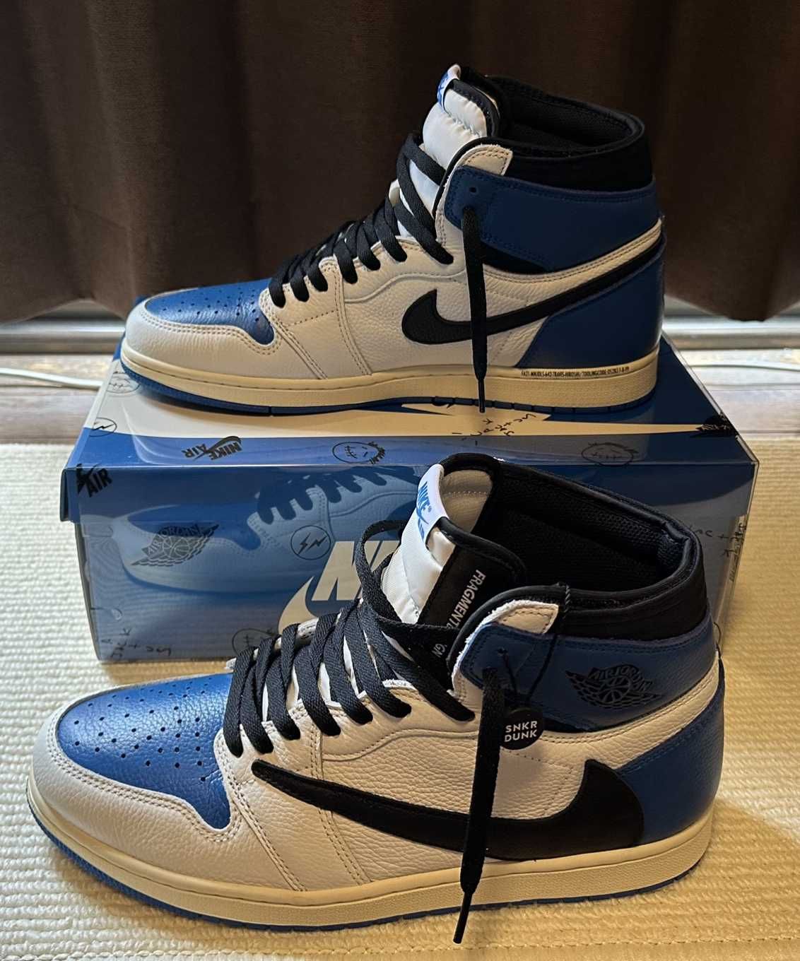 Travis Scott × fragment design × Nike Air Jordan 1 Retro High OG SP "Military Blue"