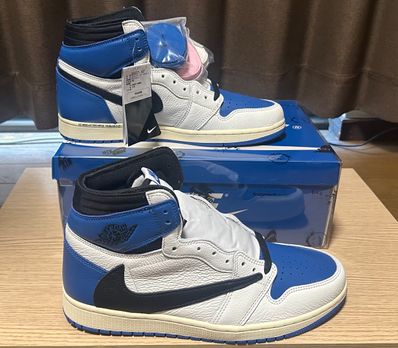 Travis Scott × fragment design × Nike Air Jordan 1 Retro High OG SP "Military Blue"