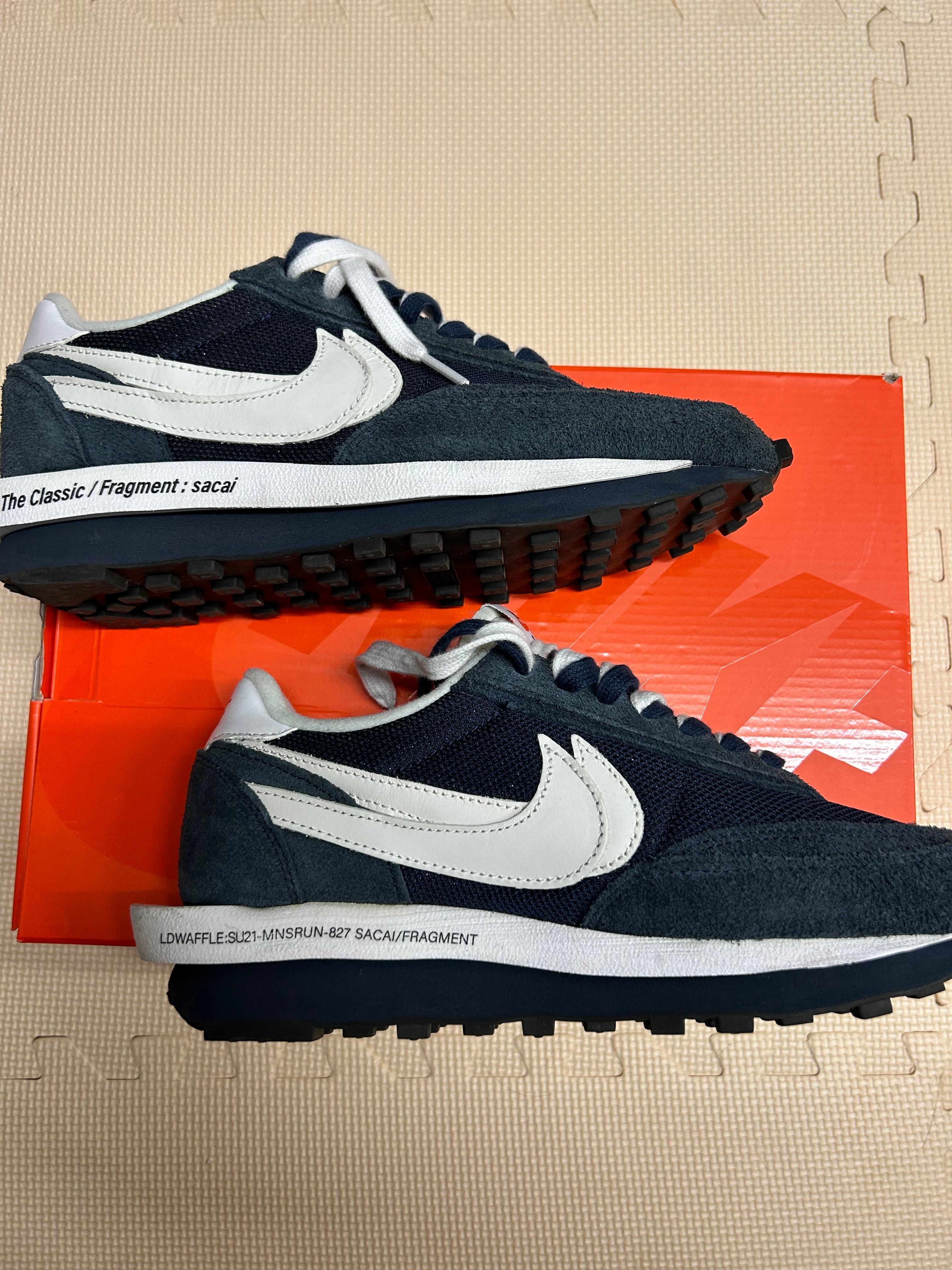 Fragment × sacai × Nike LD Waffle "Blackended Blue"