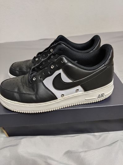 NIKE AIR FORCE 1 LOW SILVER SNAP BUTTONS "BLACK"