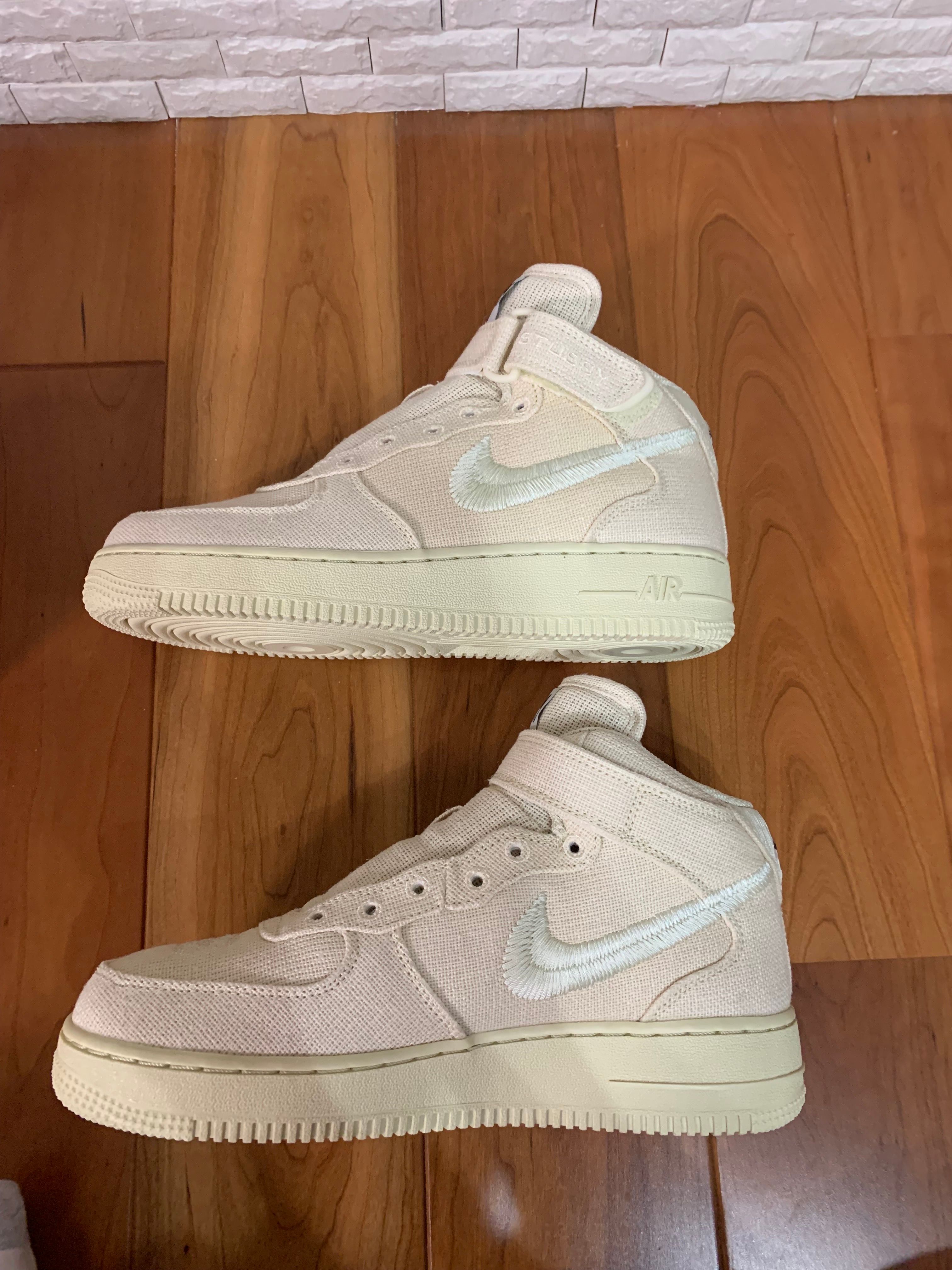 Stussy × Nike Air Force 1 Mid "Fossil Stone"