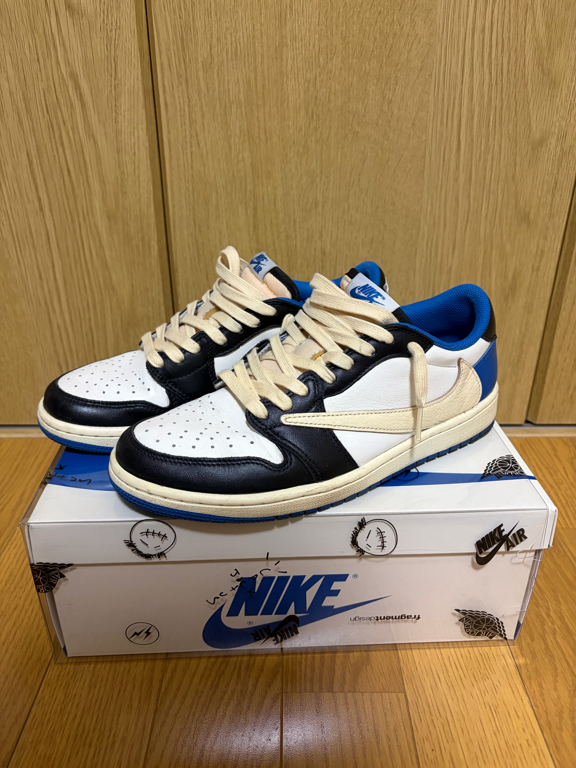 Travis Scott × fragment design × Nike Air Jordan 1 Low OG SP "Military Blue"