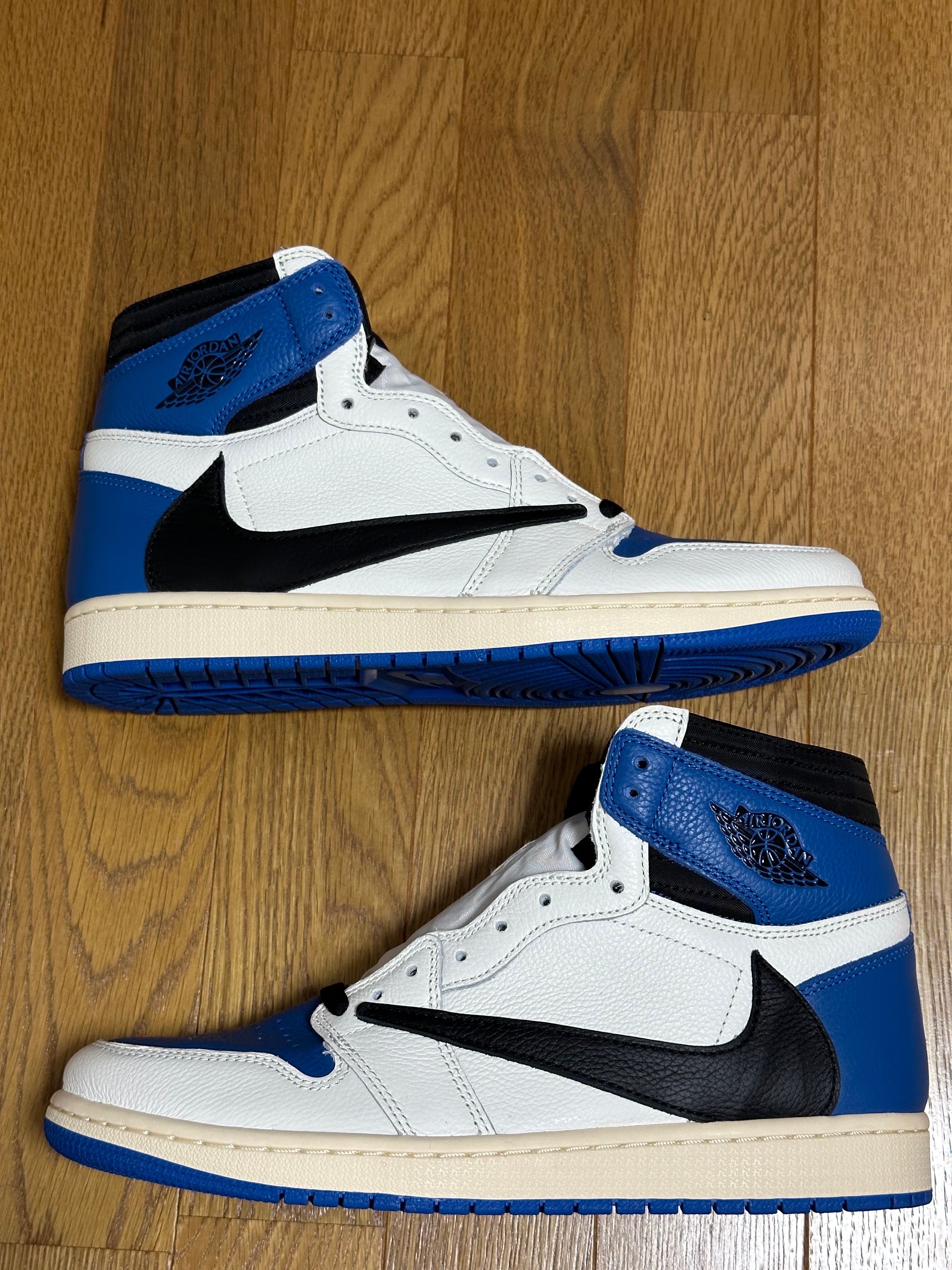 Travis Scott × fragment design × Nike Air Jordan 1 Retro High OG SP "Military Blue"