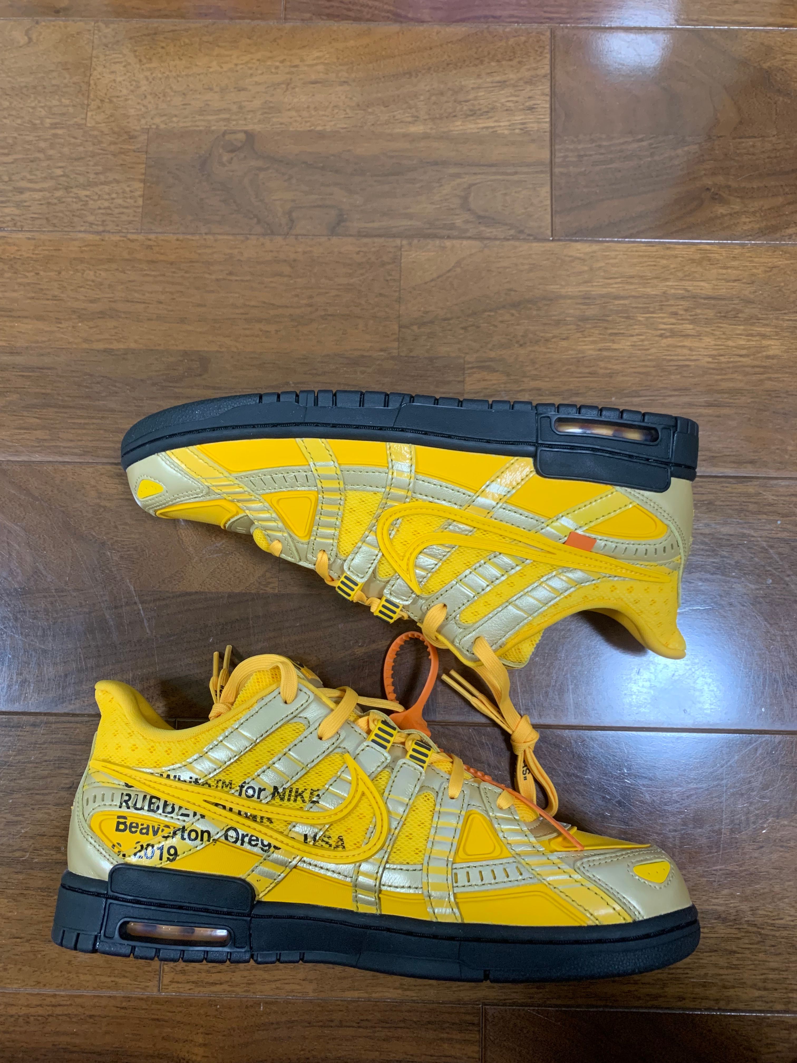 Off-White × Nike Air Rubber Dunk "University Gold"