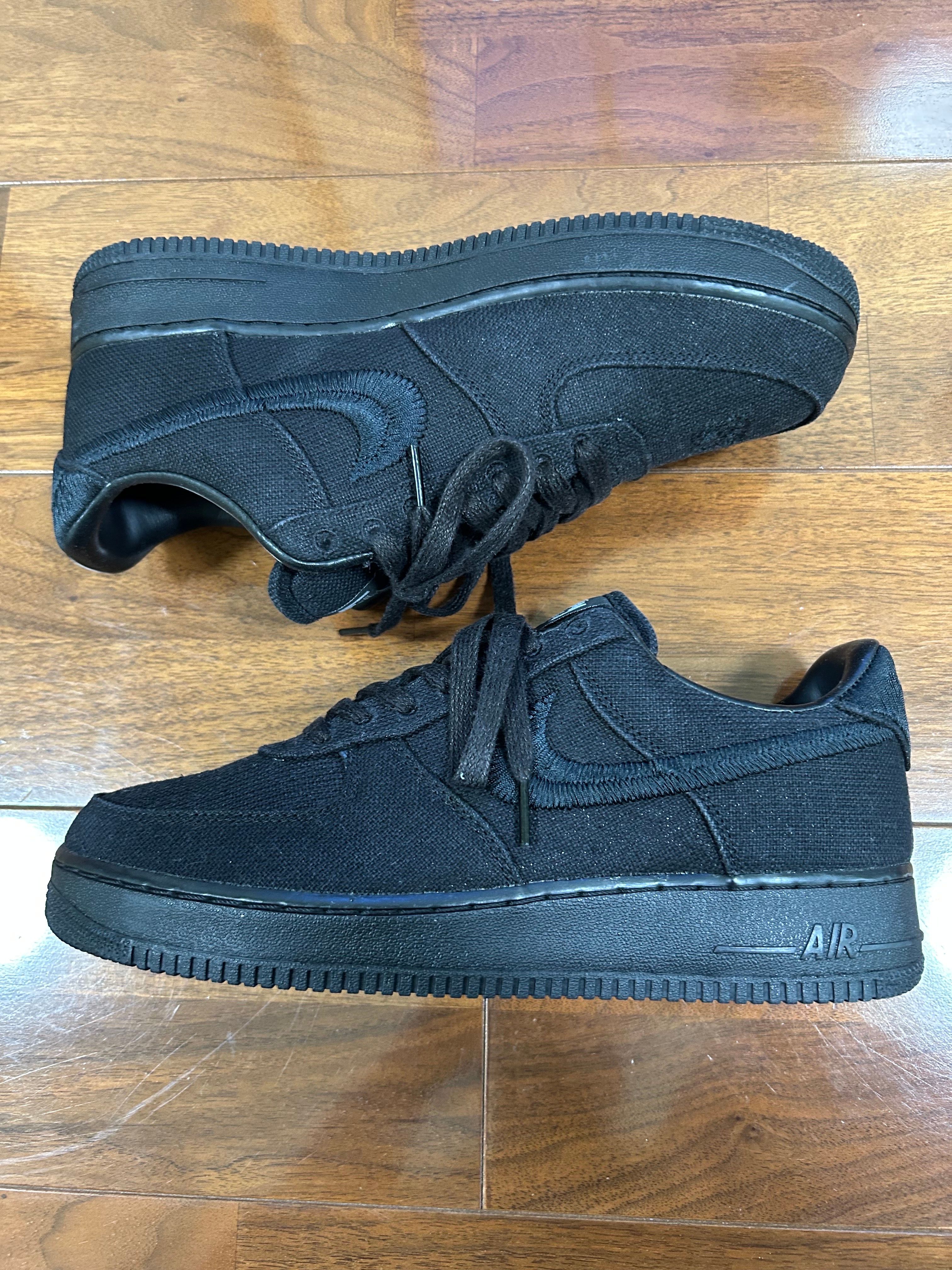 Stussy × Nike Air Force 1 Low "Triple Black"