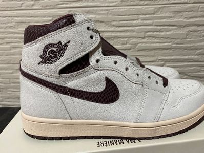 A Ma Maniere × Nike Air Jordan 1 Retro High OG "Sail and Burgundy"