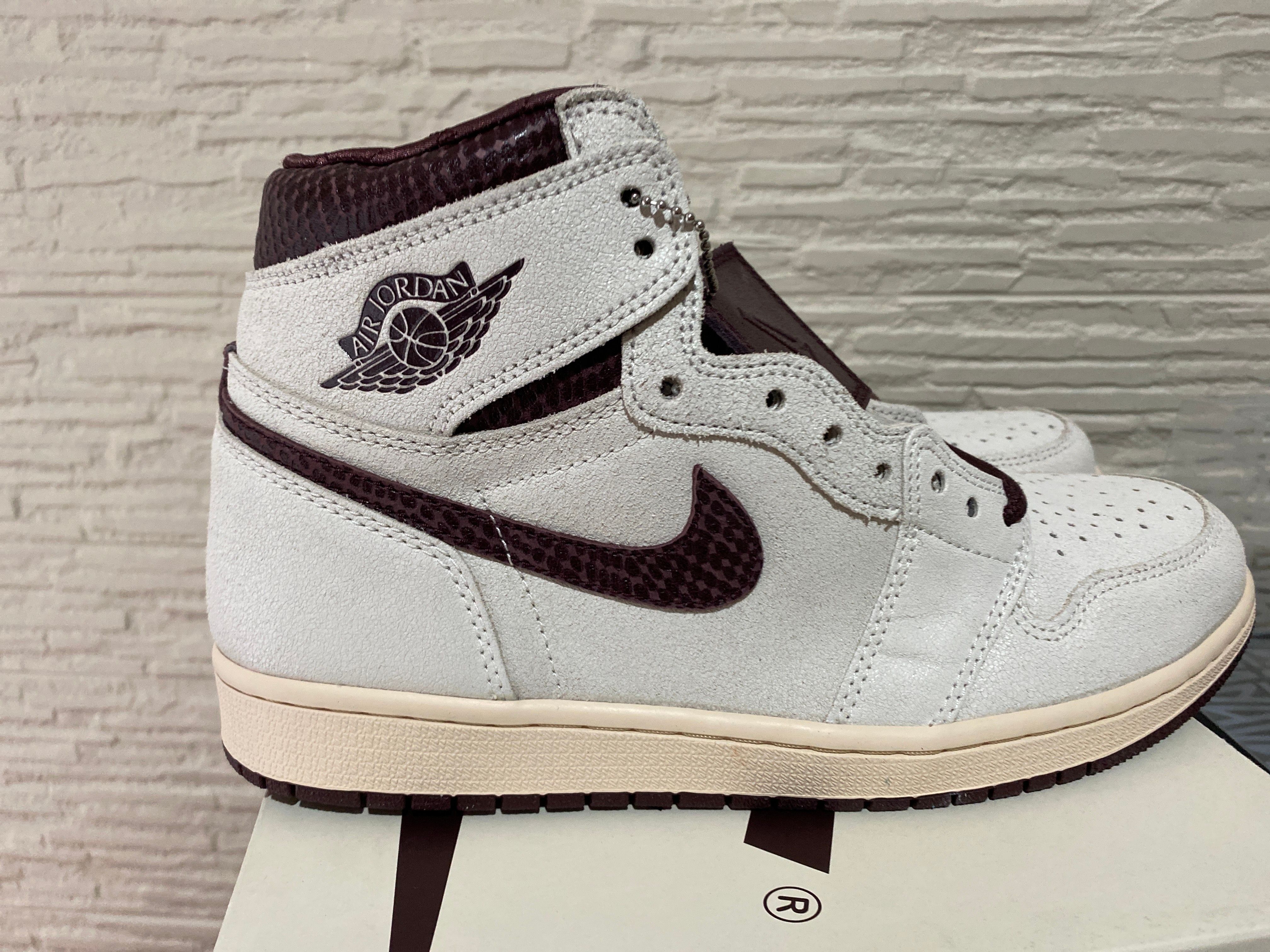 A Ma Maniere × Nike Air Jordan 1 Retro High OG "Sail and Burgundy"