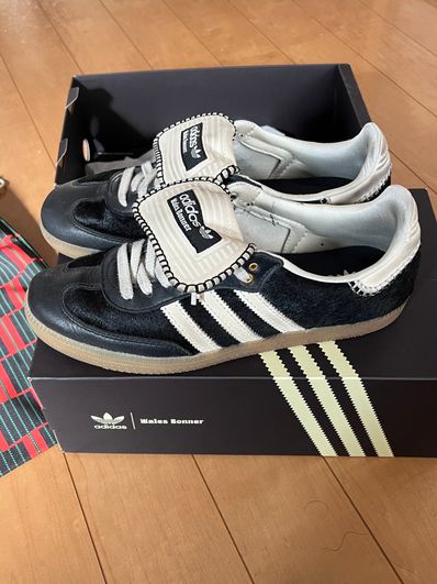Wales Bonner × adidas Samba Pony Tonal Low "Core Black/Cream White"