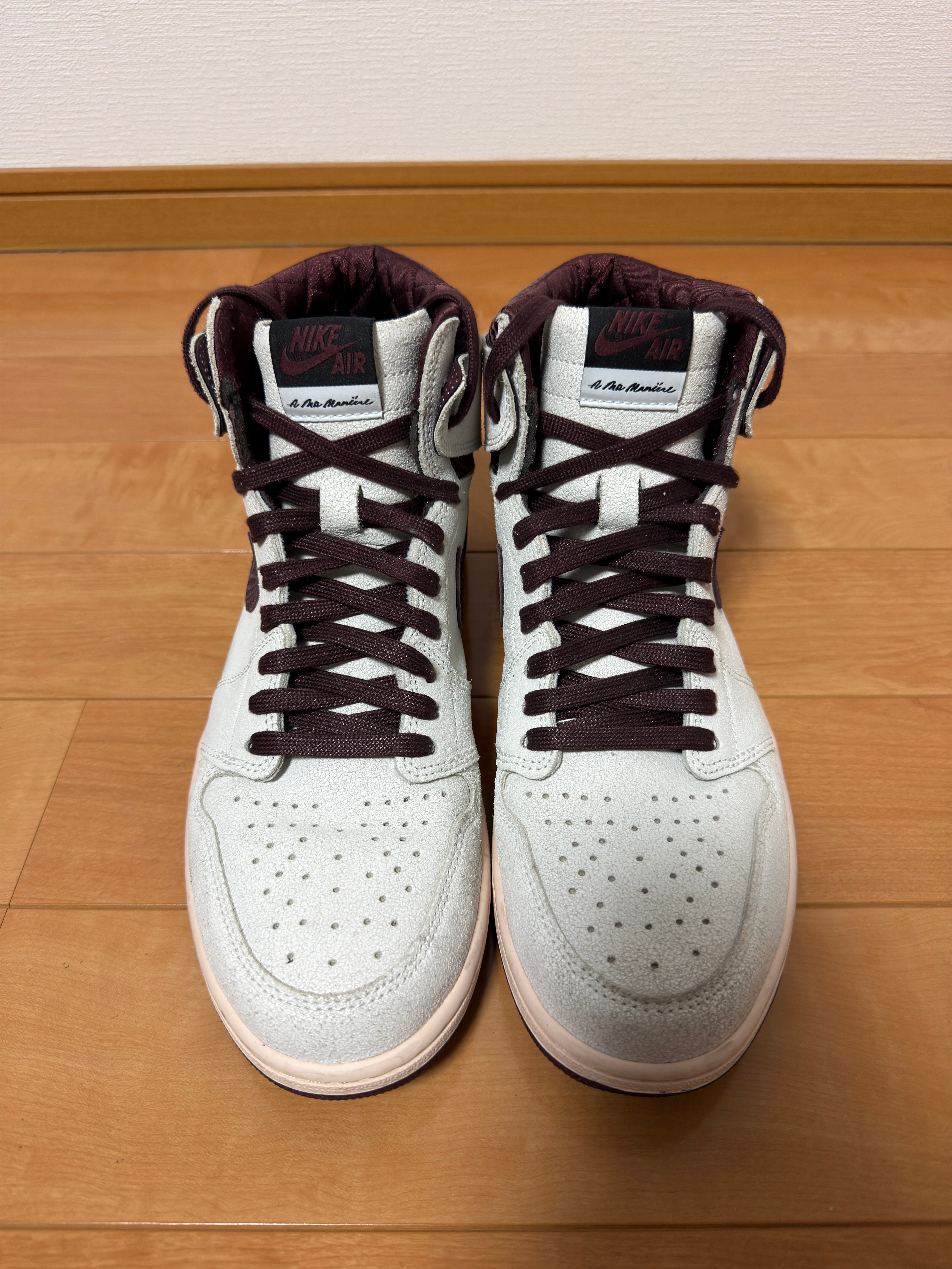 A Ma Maniere × Nike Air Jordan 1 Retro High OG "Sail and Burgundy"