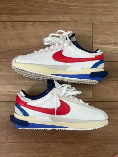sacai × Nike Zoom Cortez "White and University Red"