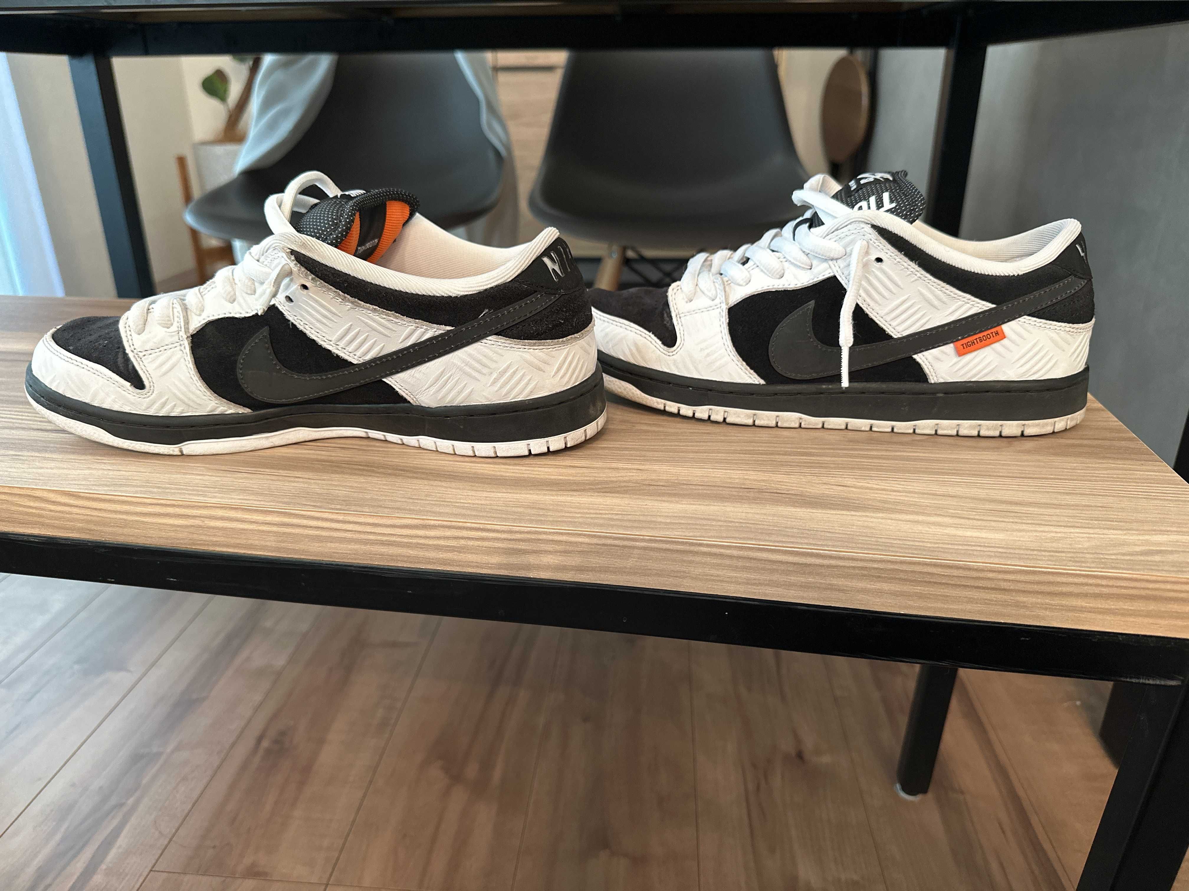 TIGHTBOOTH × Nike SB Dunk Low Pro QS "Black and White"