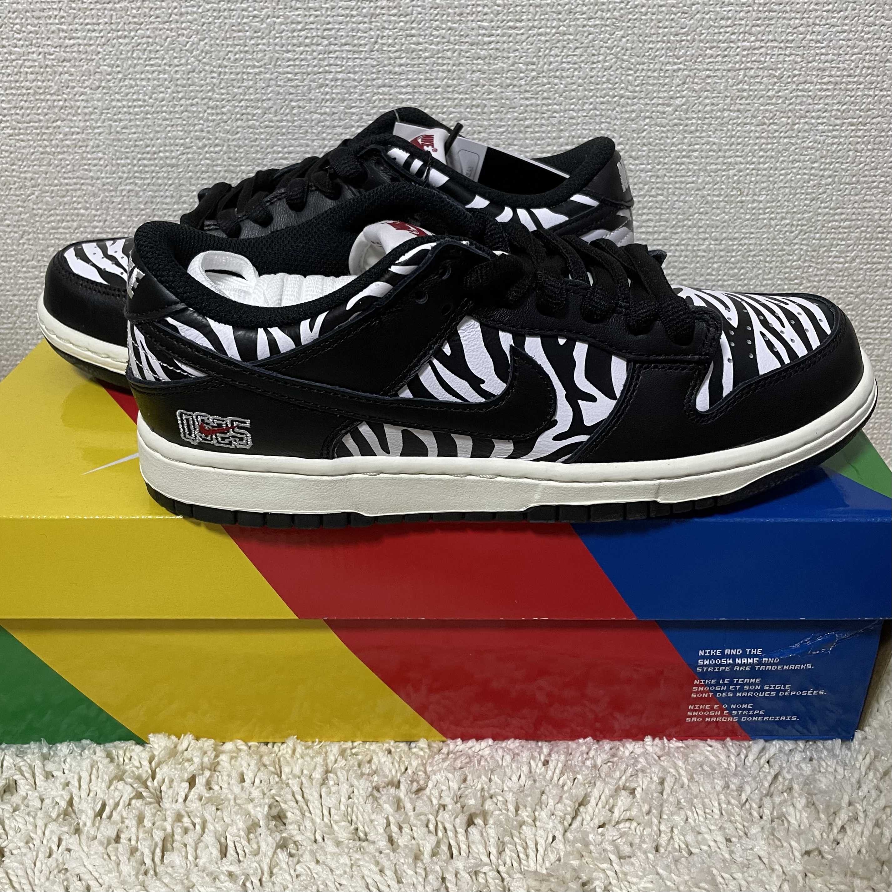 Quartersnacks × Nike SB Dunk Low "Zebra Cake/Safari"