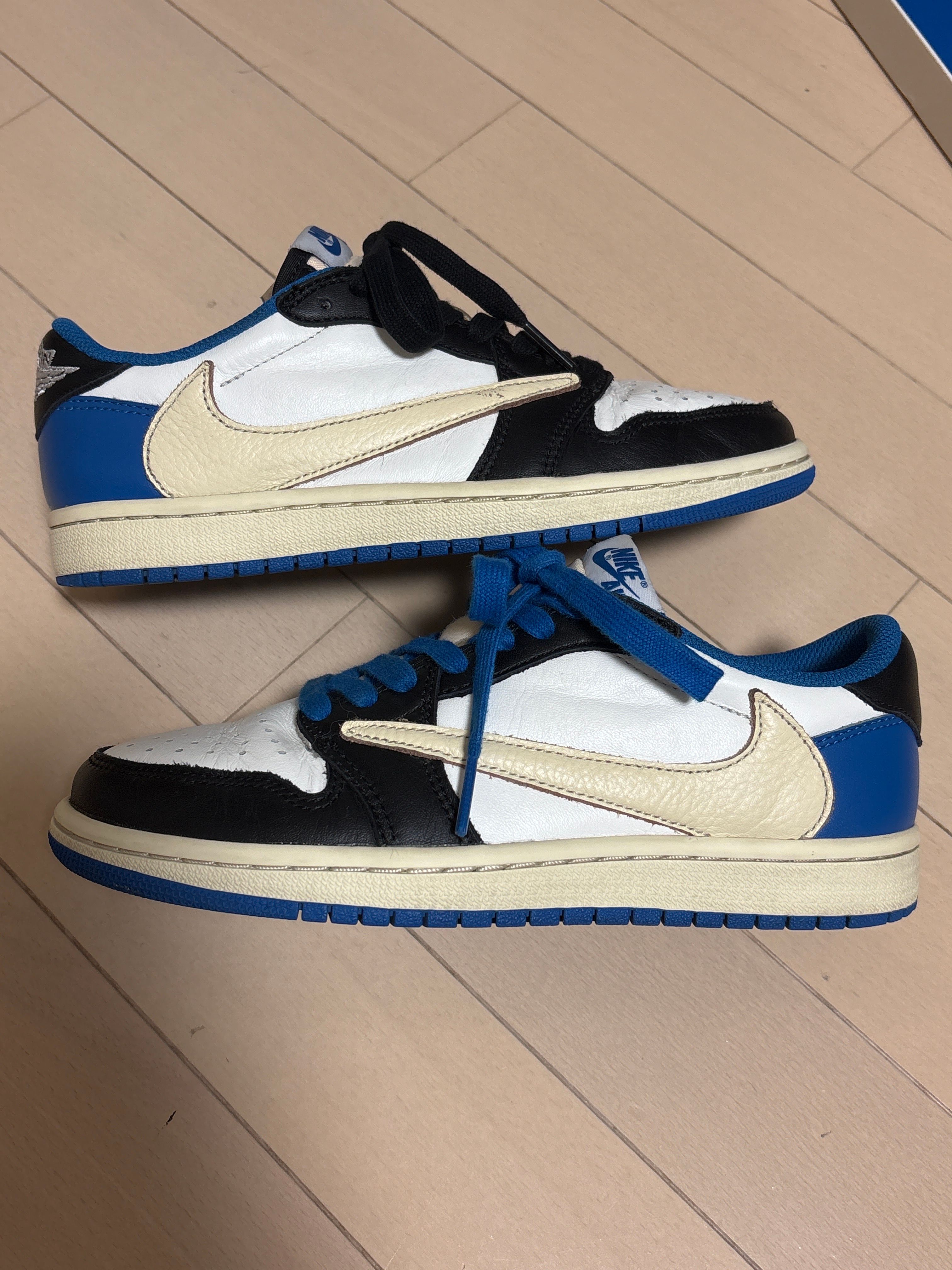 Travis Scott × fragment design × Nike Air Jordan 1 Low OG SP "Military Blue"