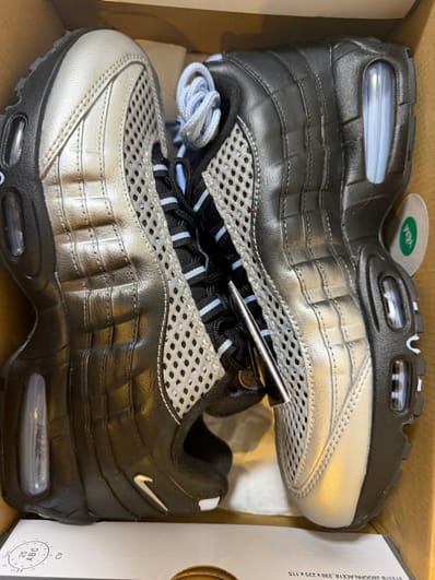 Palace Skateboards × Nike Air Max 95 Big Bubble "Metallic Silver/Aluminum"