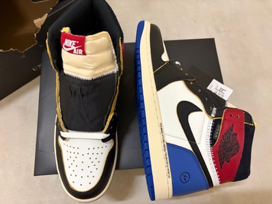 fragment design × UNION × Nike Air Jordan 1 High OG "Black/Varsity Red"