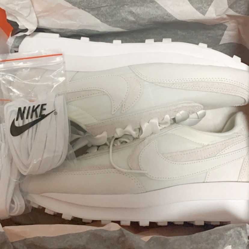 sacai × Nike LDV Waffle "Triple White"